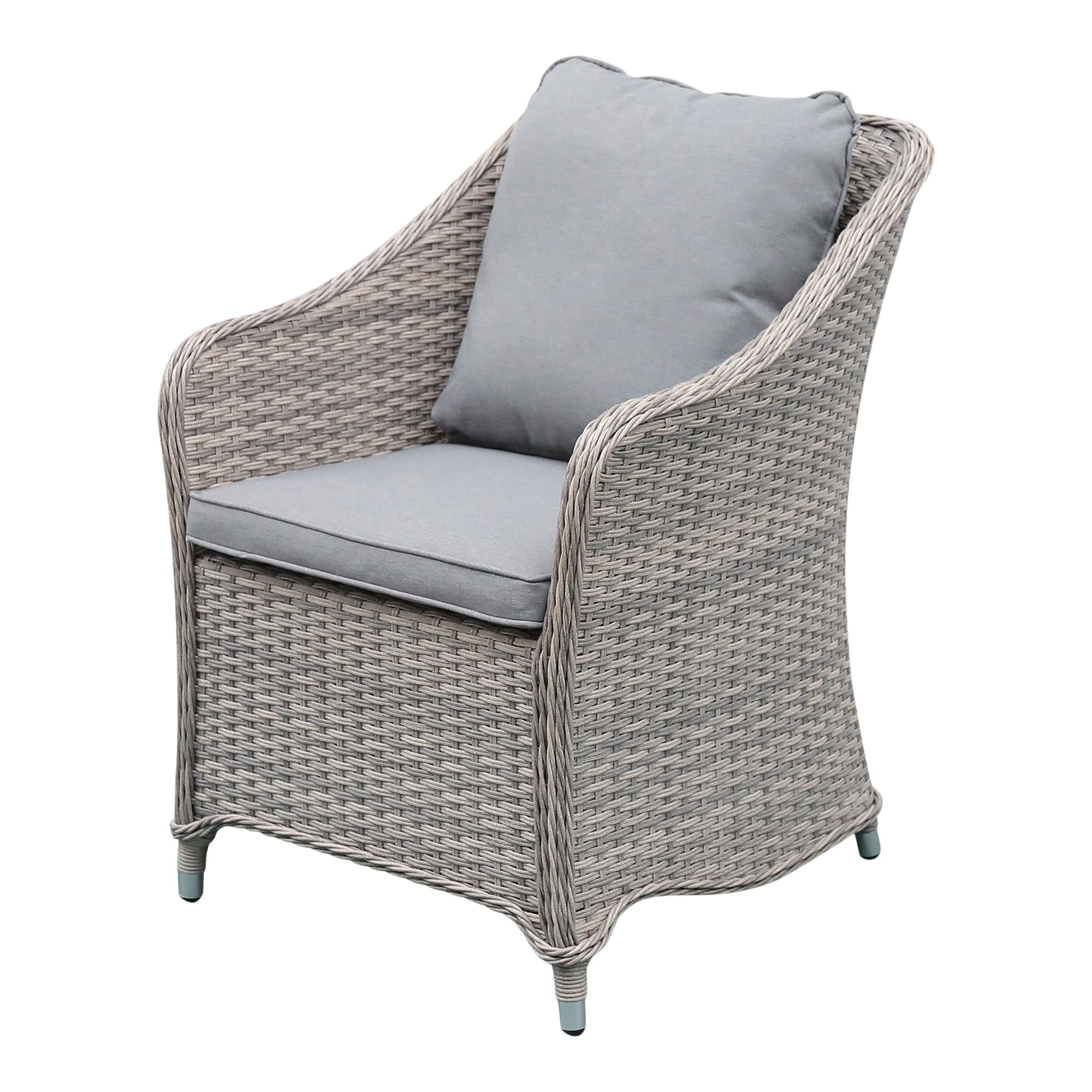 GoodHome Hamilton Steeple grey Rattan effect 2 seater Bistro set
