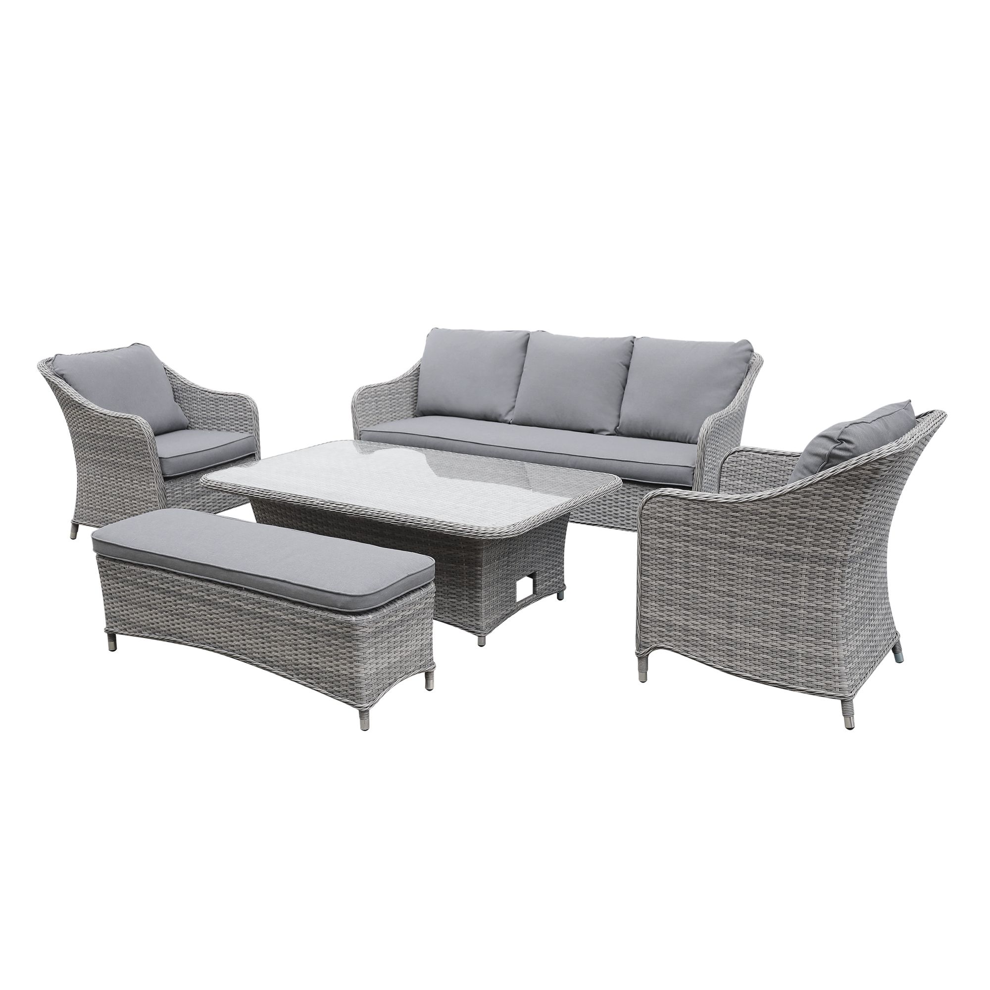 Hamilton rattan discount corner sofa set