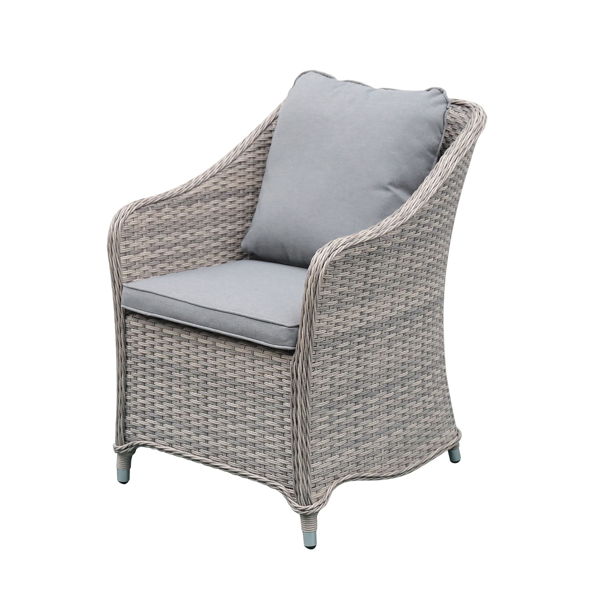 GoodHome Hamilton Steeple grey Rattan effect 8 seater Dining set