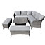 GoodHome Hamilton Steeple grey Rattan effect 8 Seater Garden furniture set
