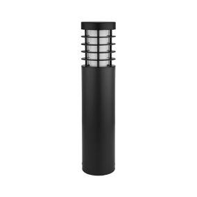 GoodHome Hampstead Black Mains-powered 1 lamp Integrated LED Outdoor Post light (H)440mm