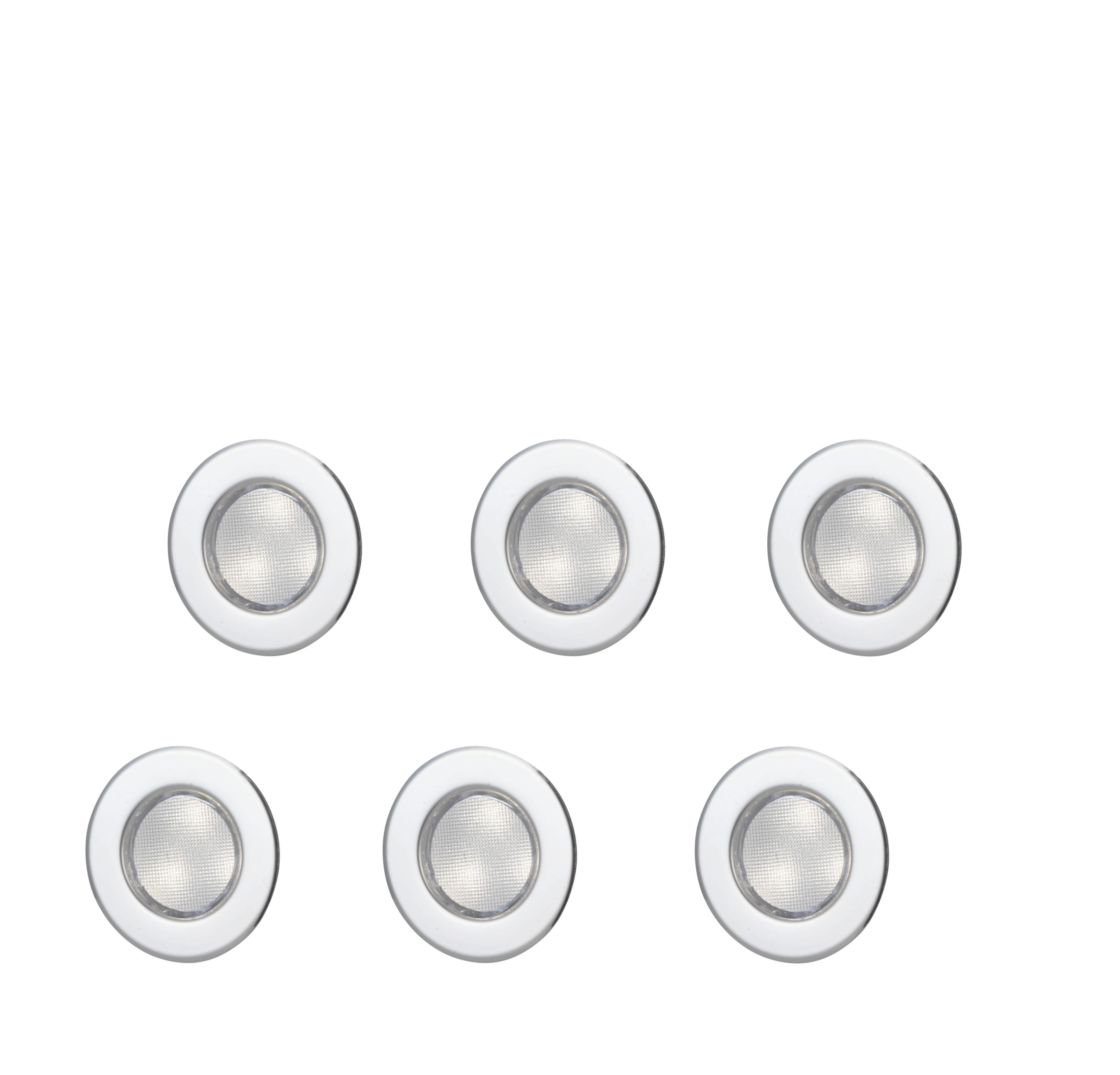 GoodHome hardin Stainless steel Mains-powered Neutral white LED Round Deck light