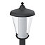GoodHome Haro Lantern Dark grey Mains-powered 1 lamp Integrated LED Outdoor Post light (H)1100mm