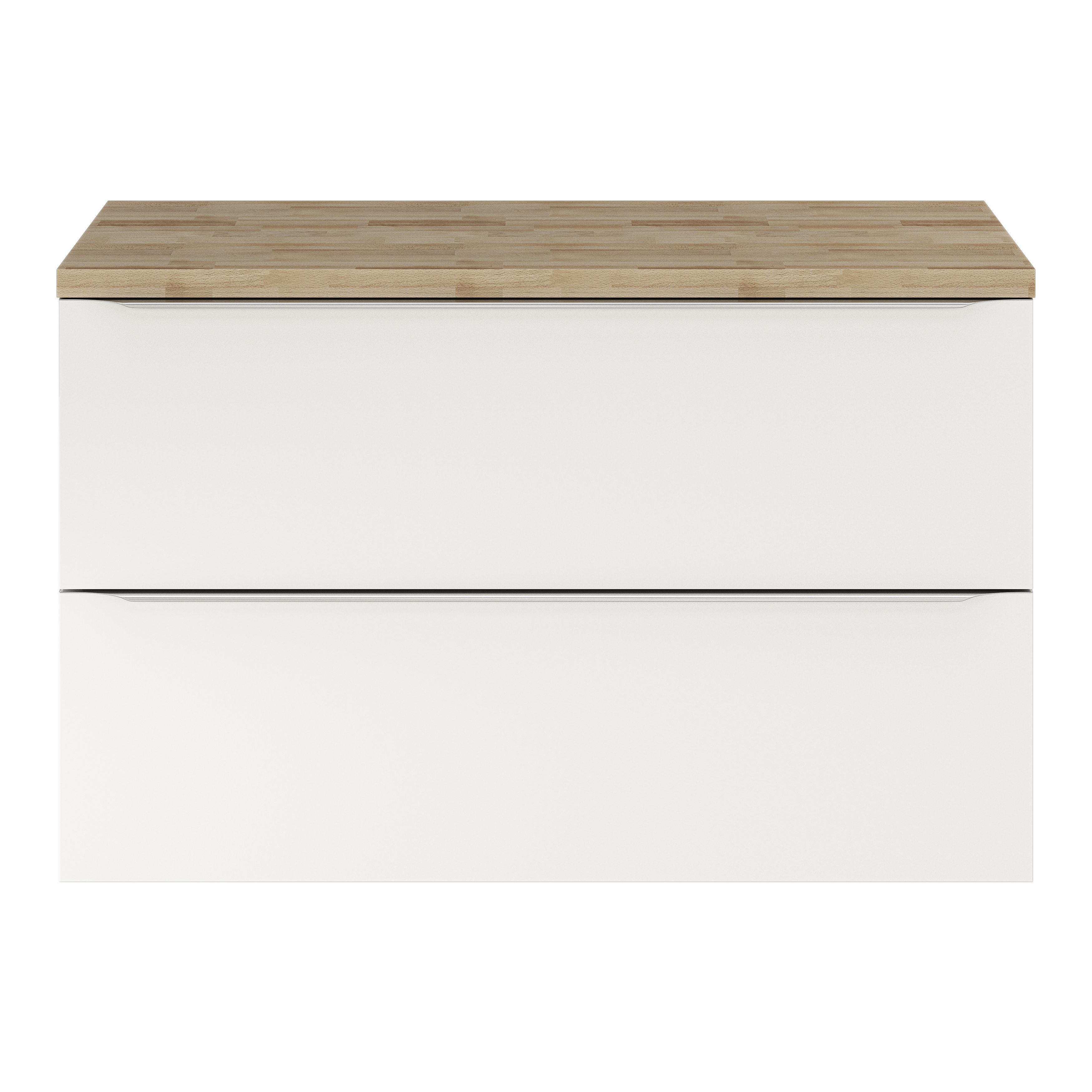 GoodHome Hartland Natural Straight Oak Worktop (T) 2.7cm x (L) 100.5cm x (W) 45.5cm