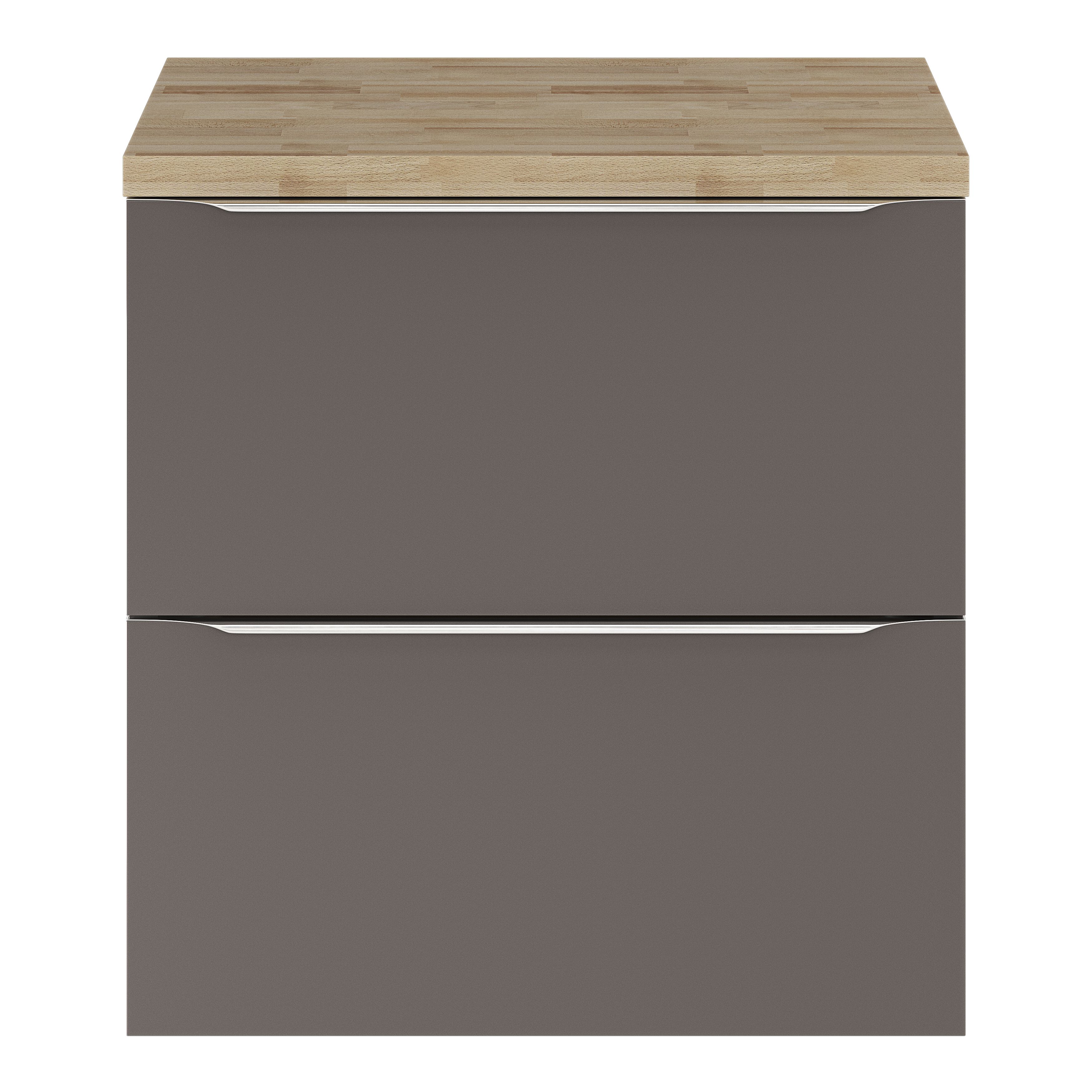 GoodHome Hartland Natural Straight Oak Worktop (T) 2.7cm x (L) 60.5cm x (W) 45.5cm