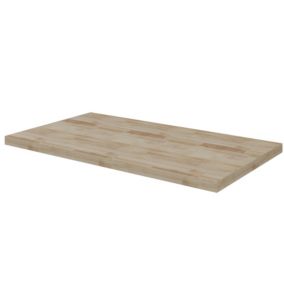 GoodHome Hartland Natural Straight Oak Worktop (T) 2.7cm x (L) 80.5cm x (W) 45.5cm