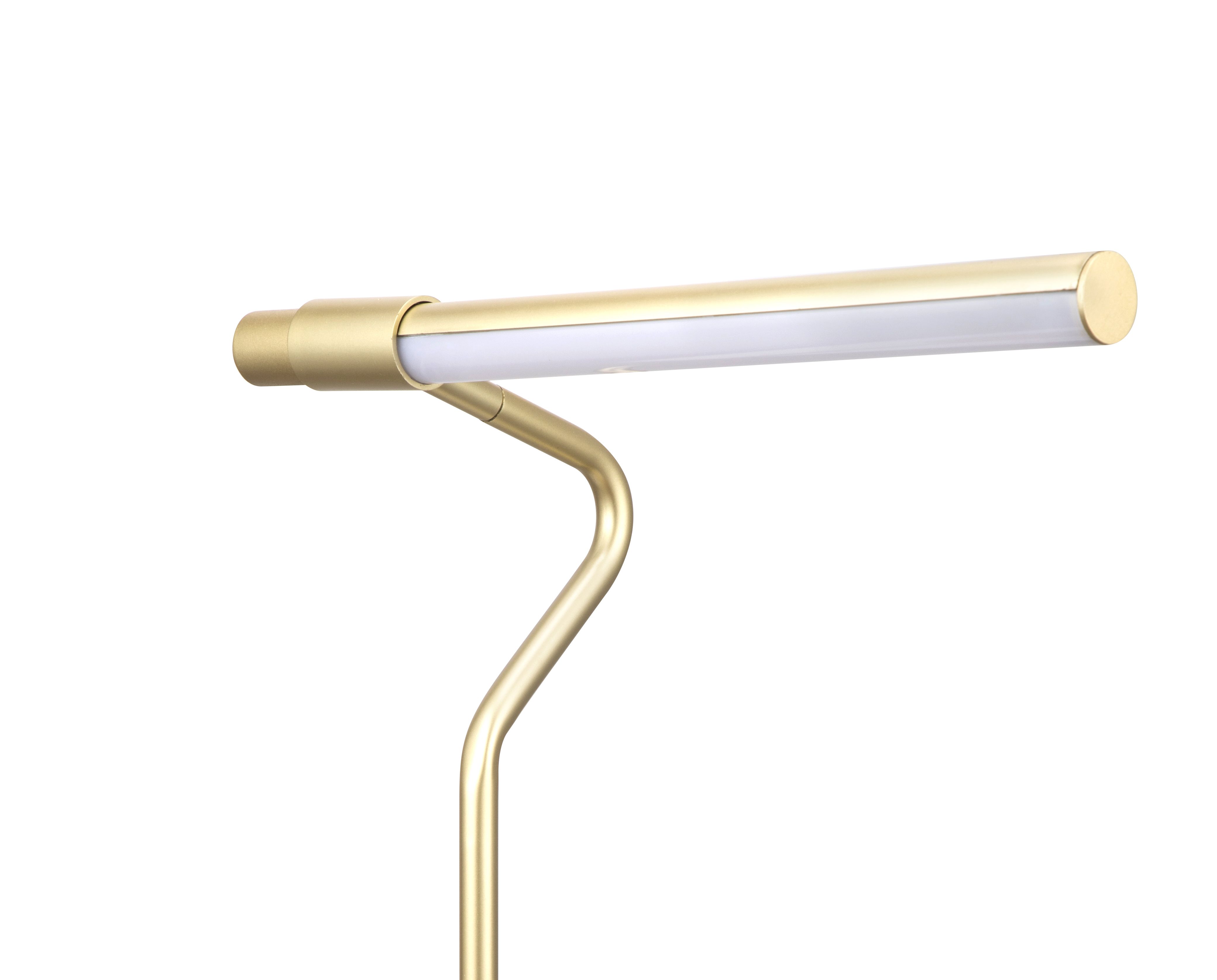 GoodHome Hatfield Matt Gold effect Integrated LED Straight Table lamp