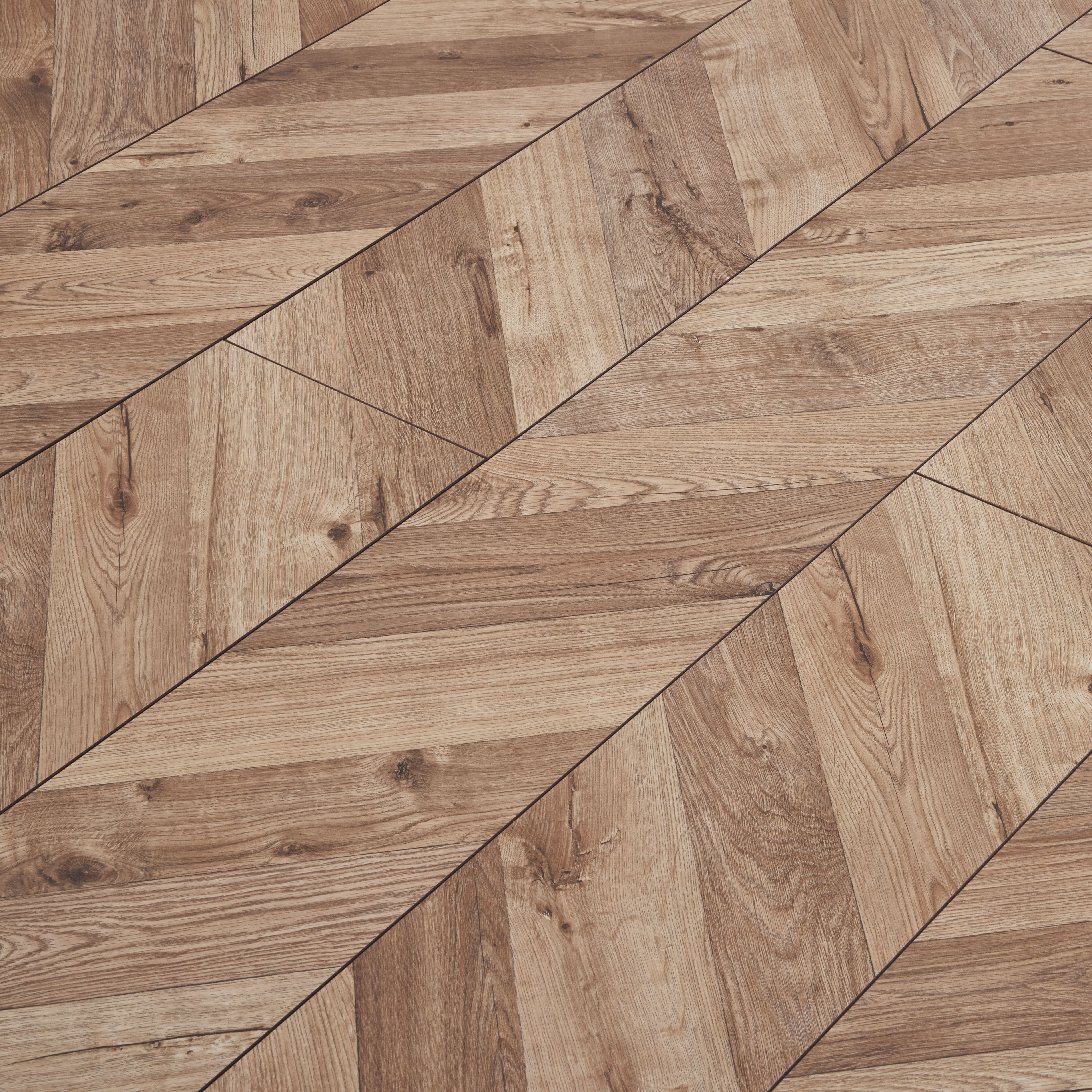 GoodHome Heanor Light oak effect Laminate Flooring, 2.7m²