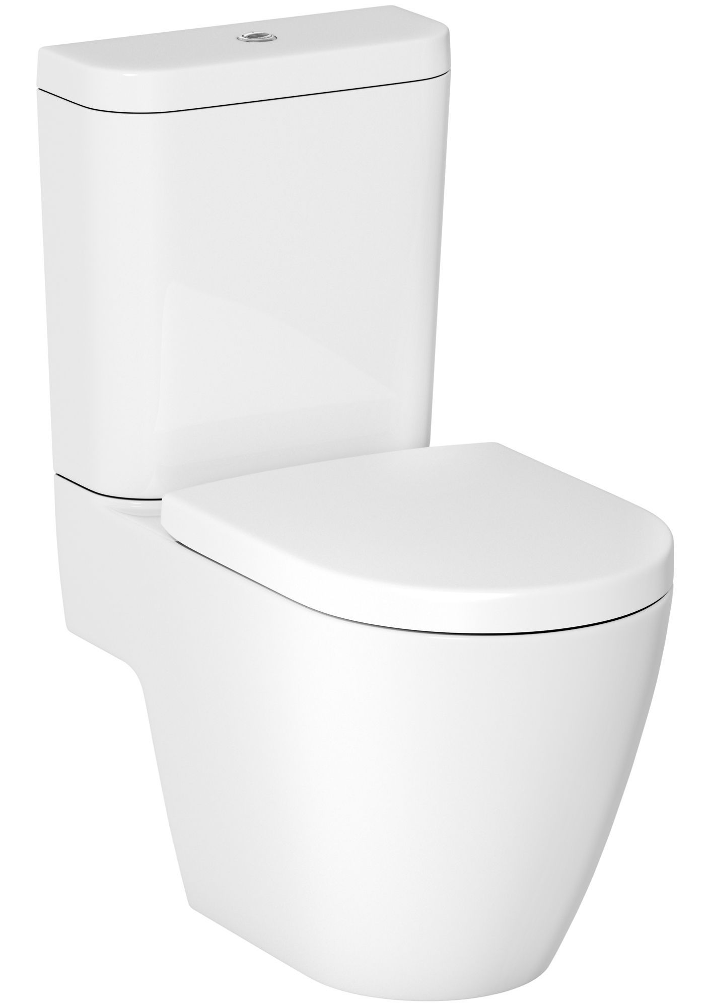 GoodHome Helena White Open back close-coupled Floor-mounted Toilet & cloakroom basin (W)384mm (H)795mm