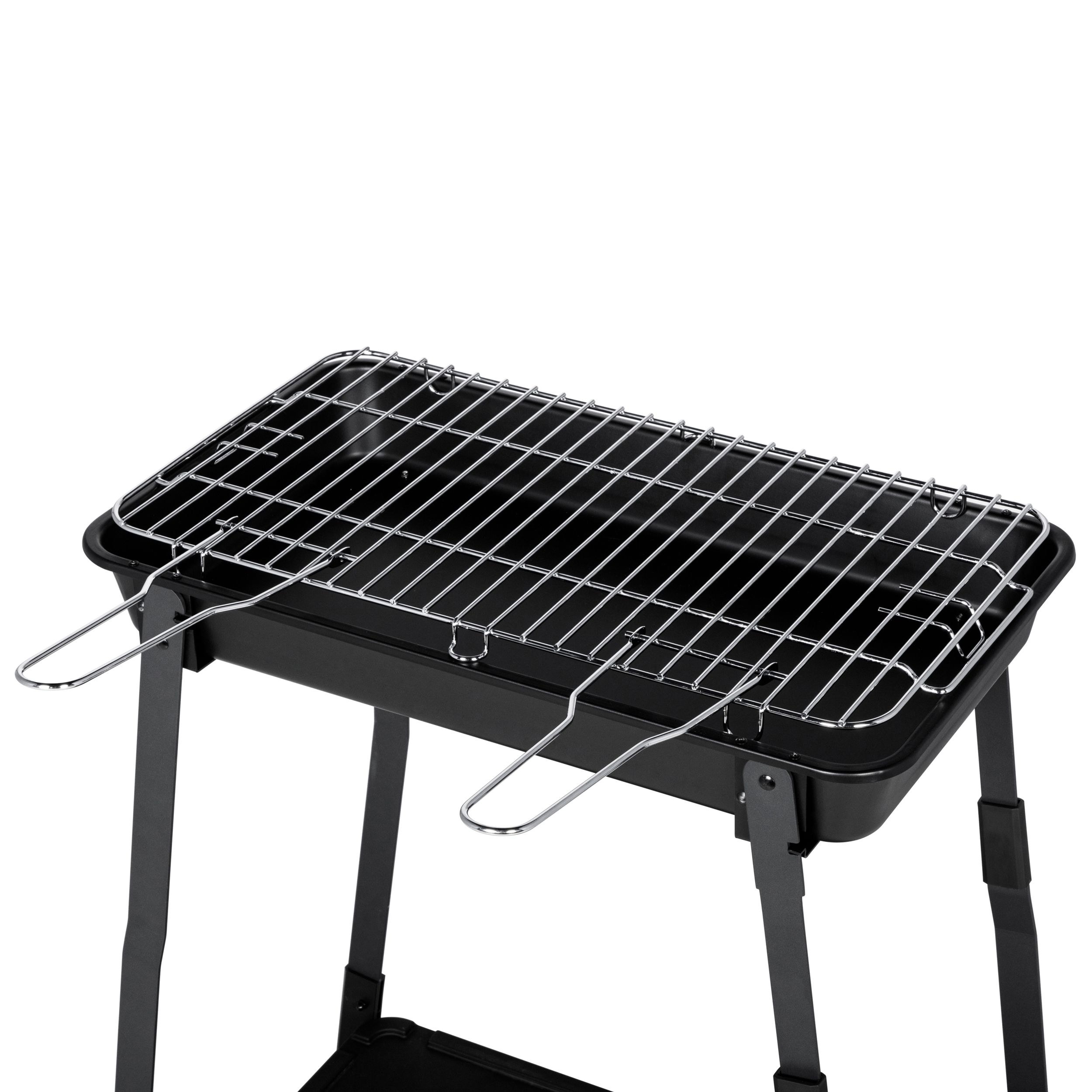 GoodHome Hensen Compact Black Charcoal Barbecue