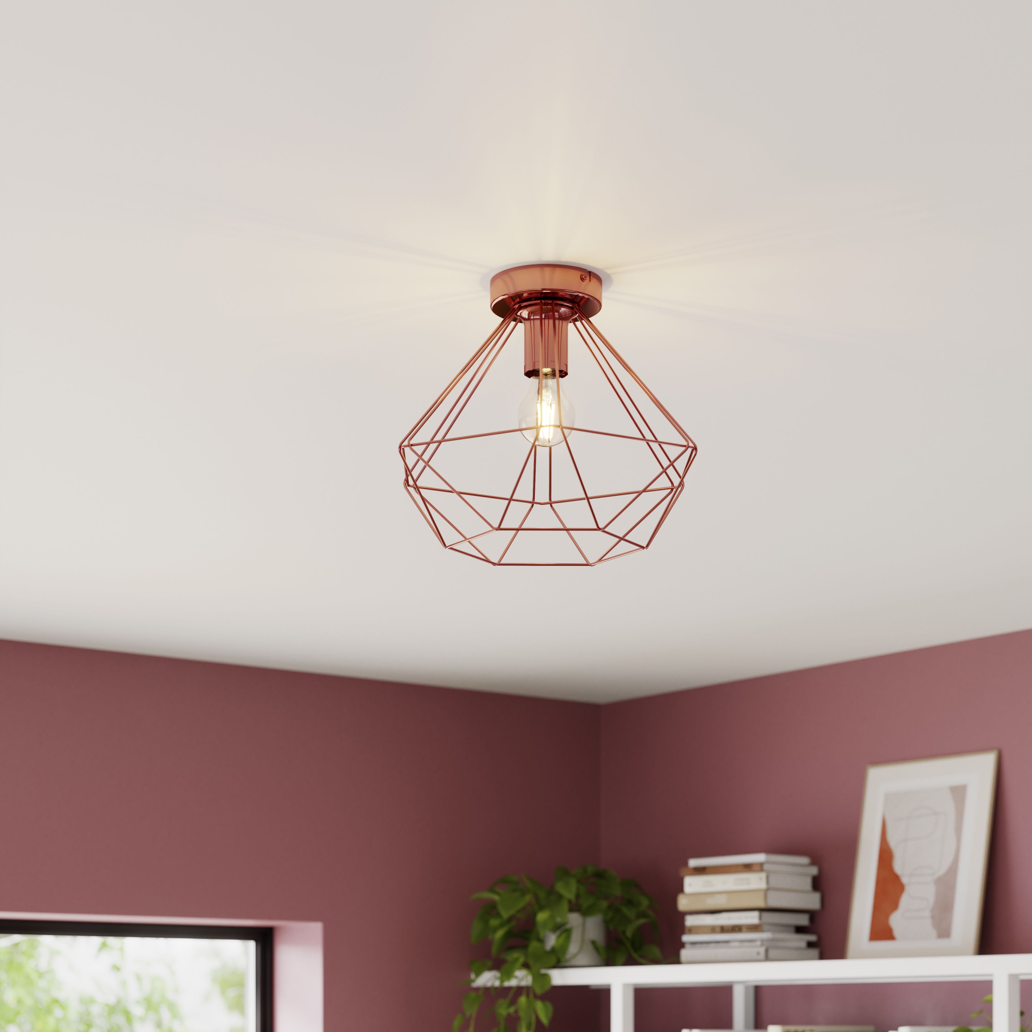 Copper effect deals ceiling lights