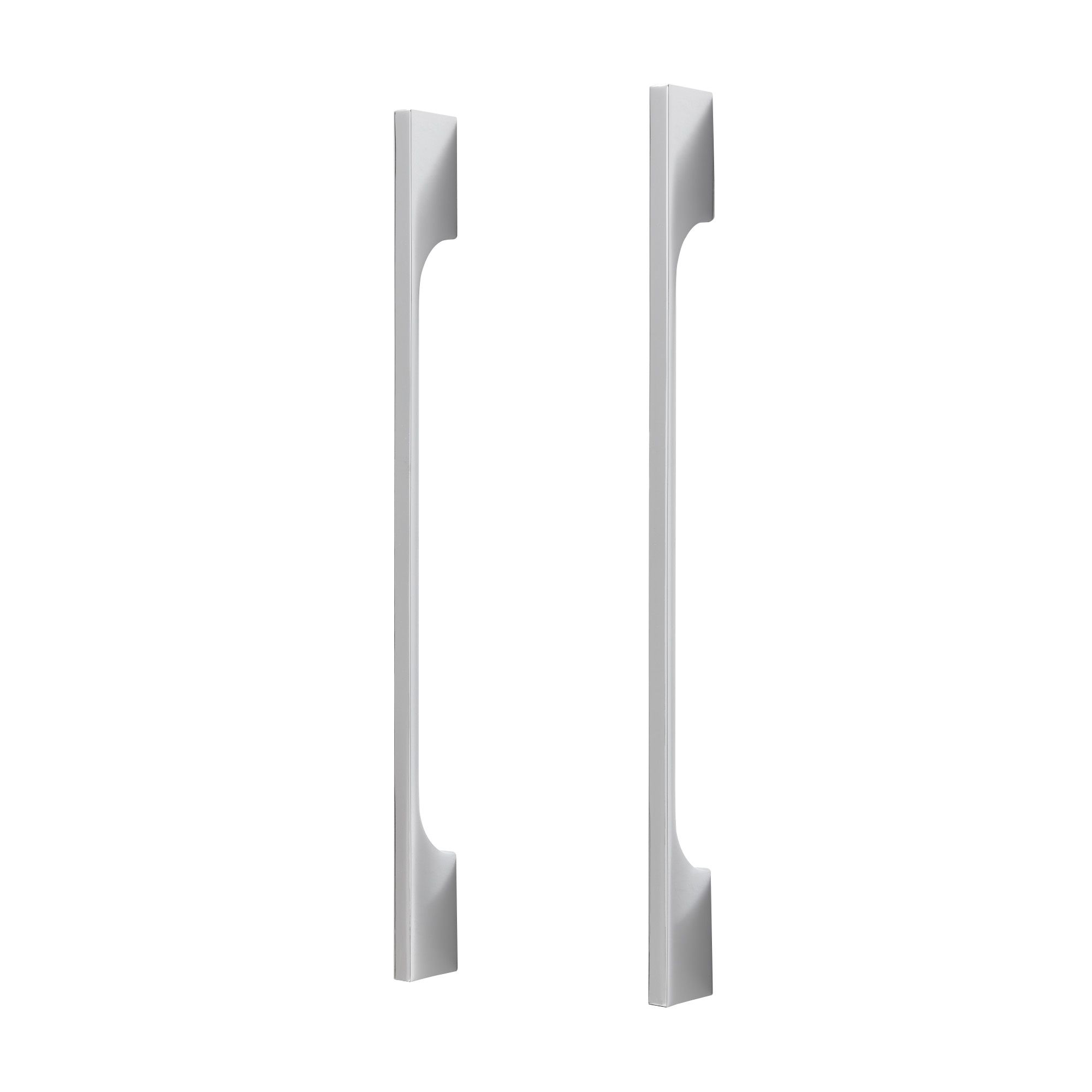 GoodHome Hikide Chrome effect Silver Kitchen cabinets Handle (L)352mm
