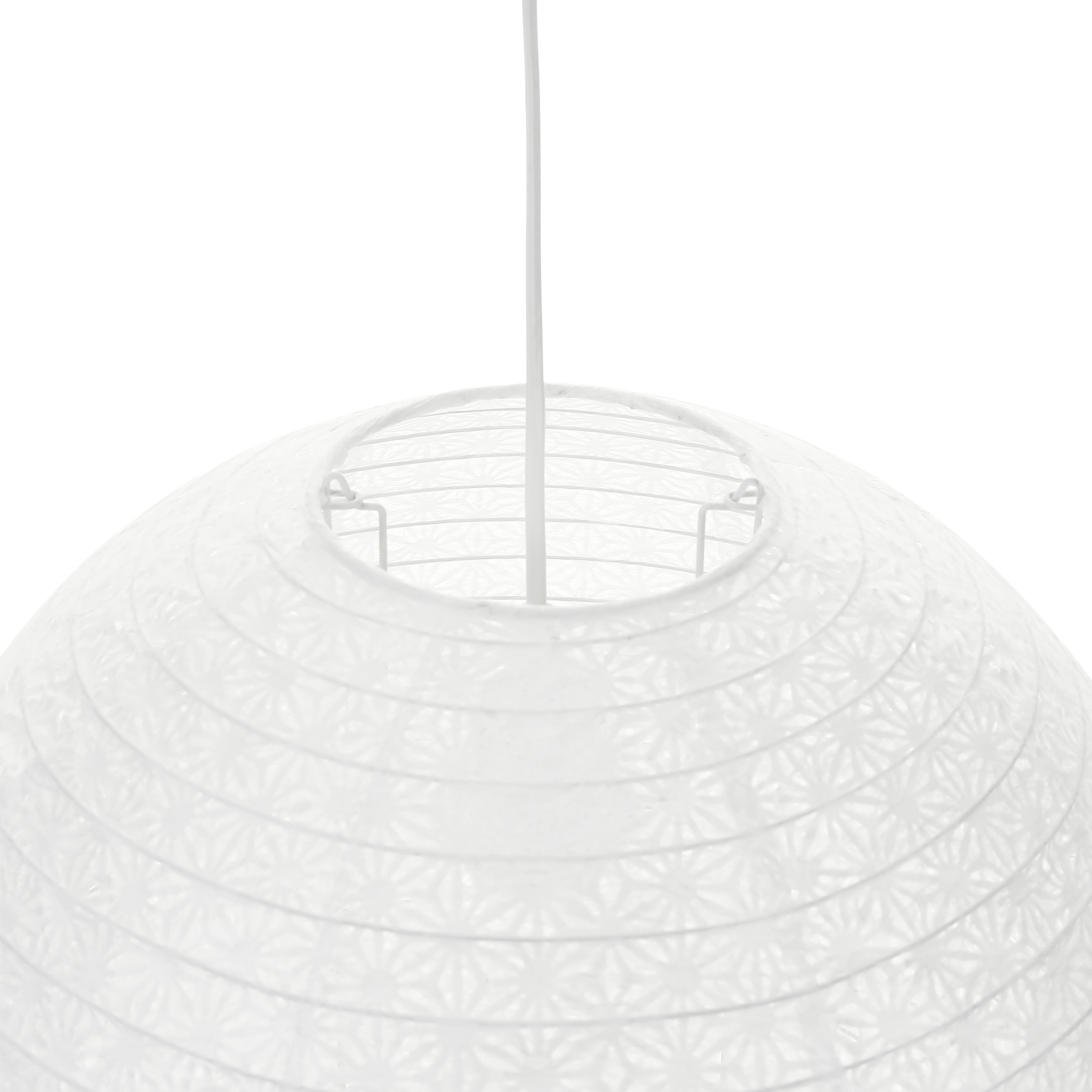 GoodHome Hillstar White Floral Round Lamp shade (D)38cm