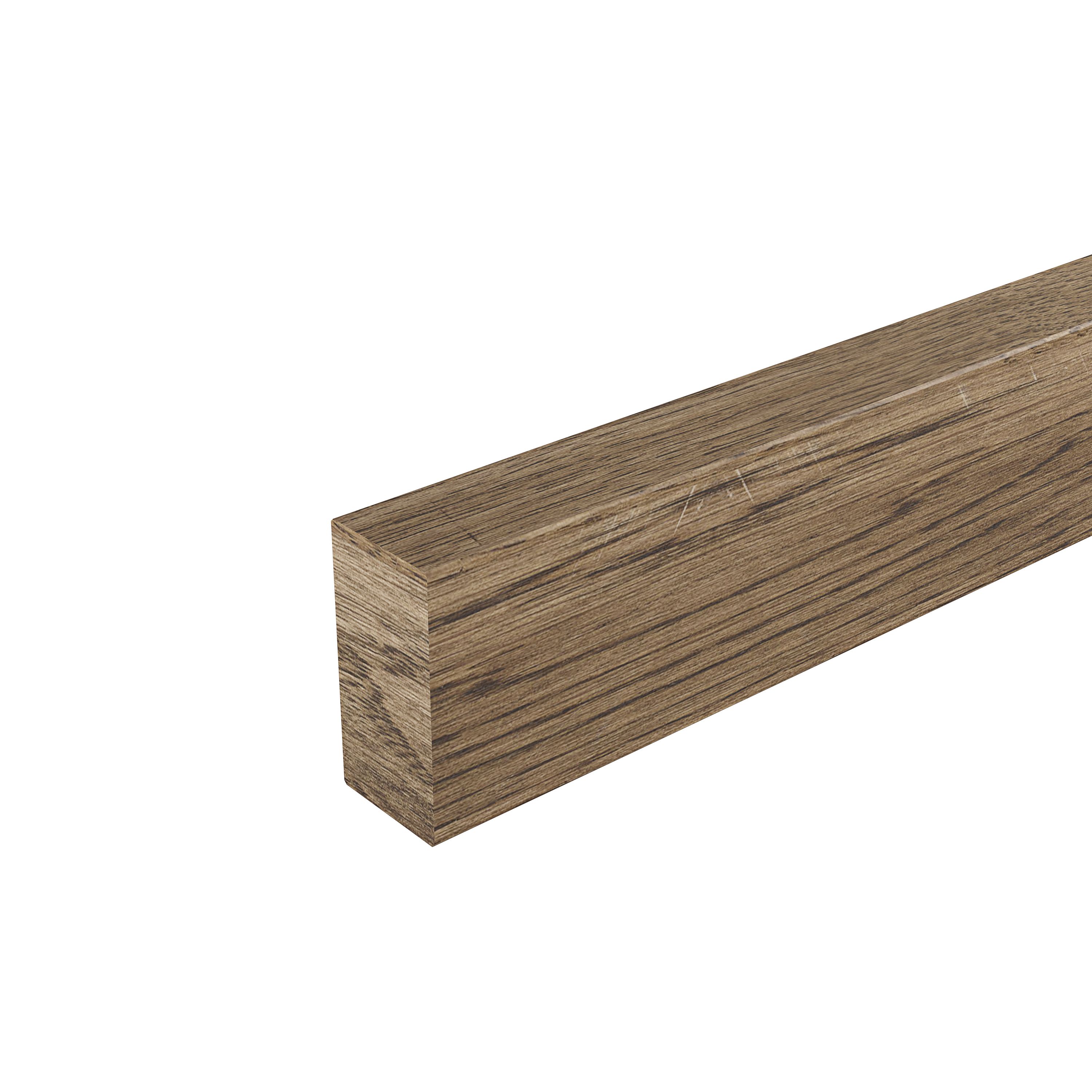 GoodHome Hinita Matt Stained Dark wood effect Solid oak Upstand (L)3000mm
