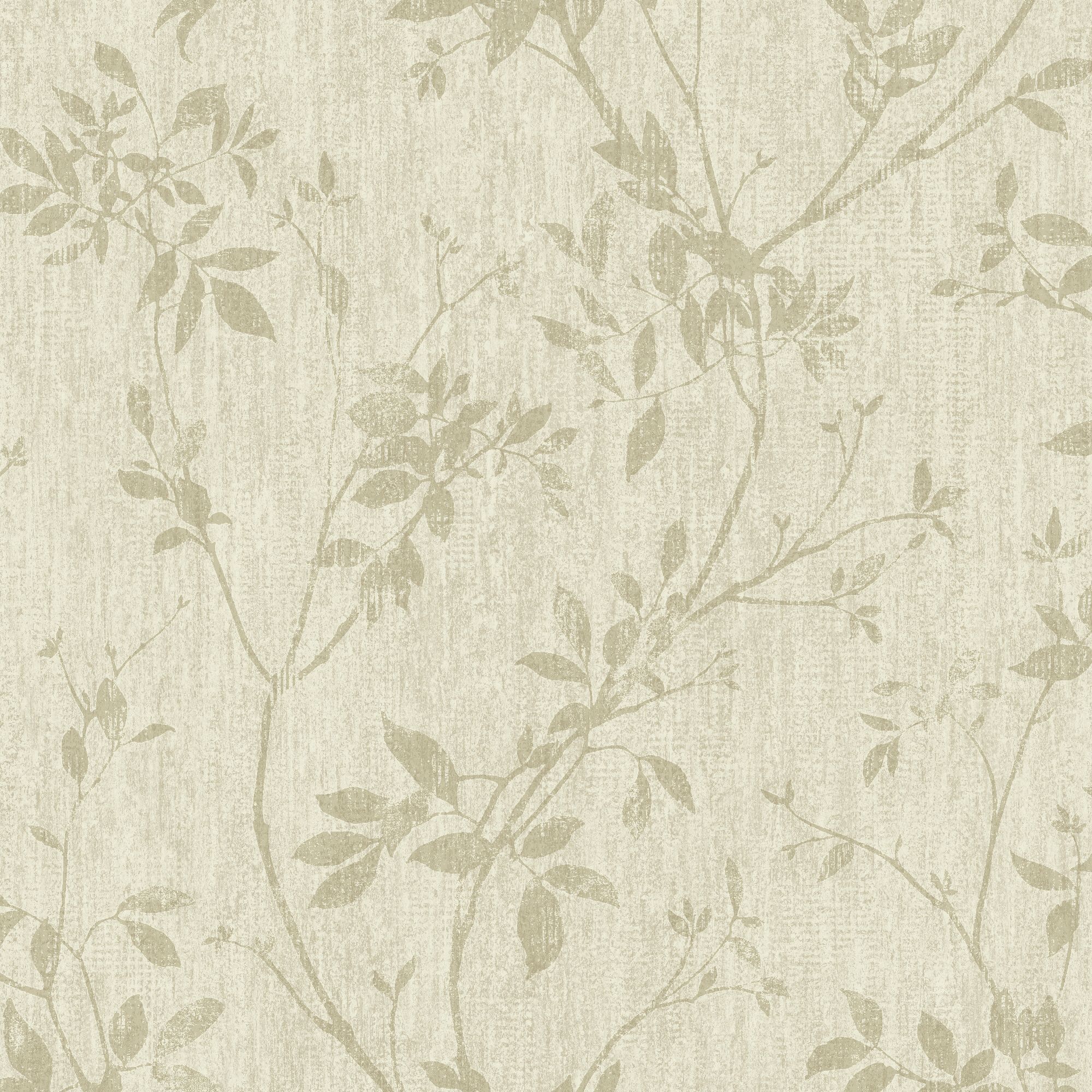 GoodHome Hirta Beige Floral Metallic effect Textured Wallpaper Sample