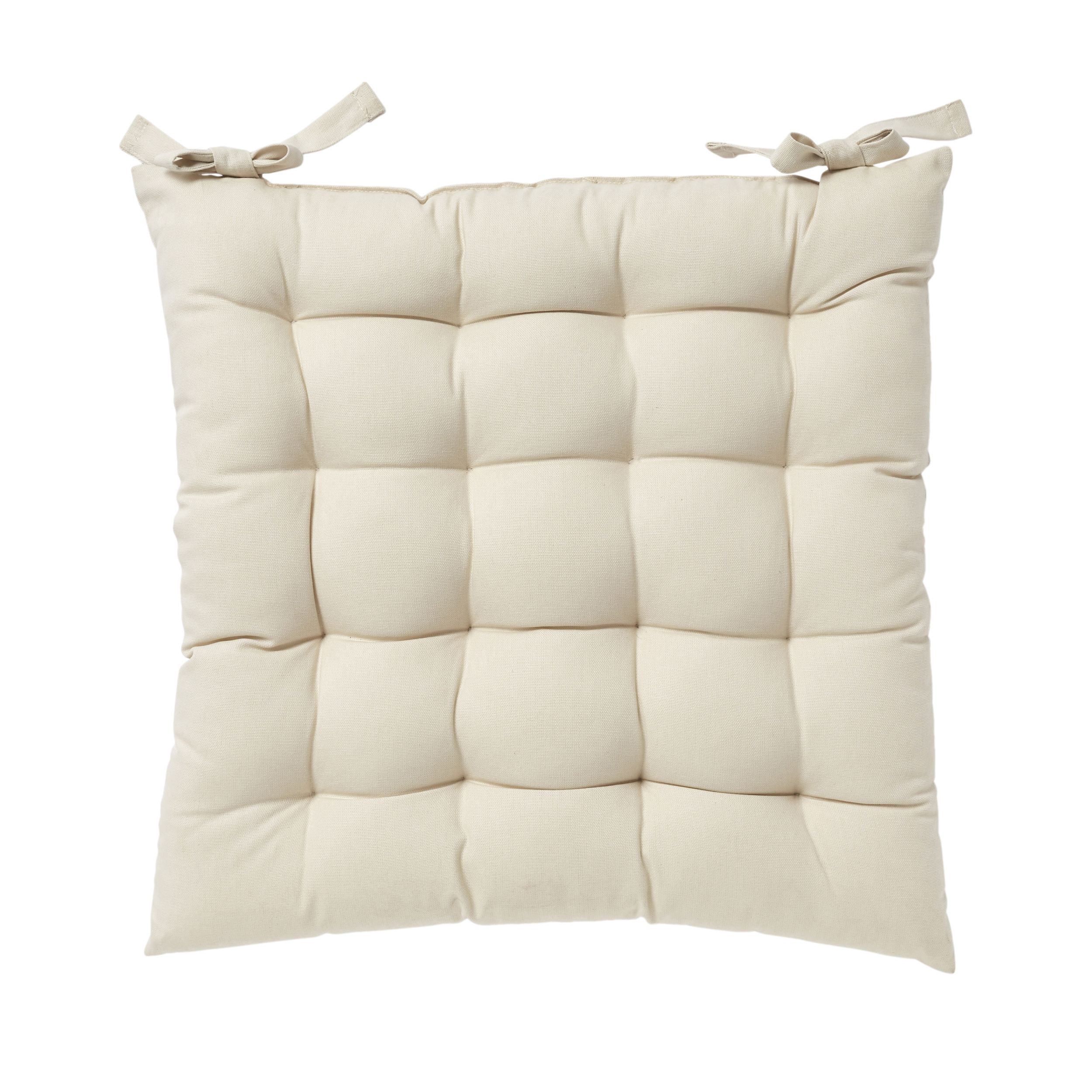 GoodHome Hiva Beige Plain Seat pad (L)45cm x (W)45cm