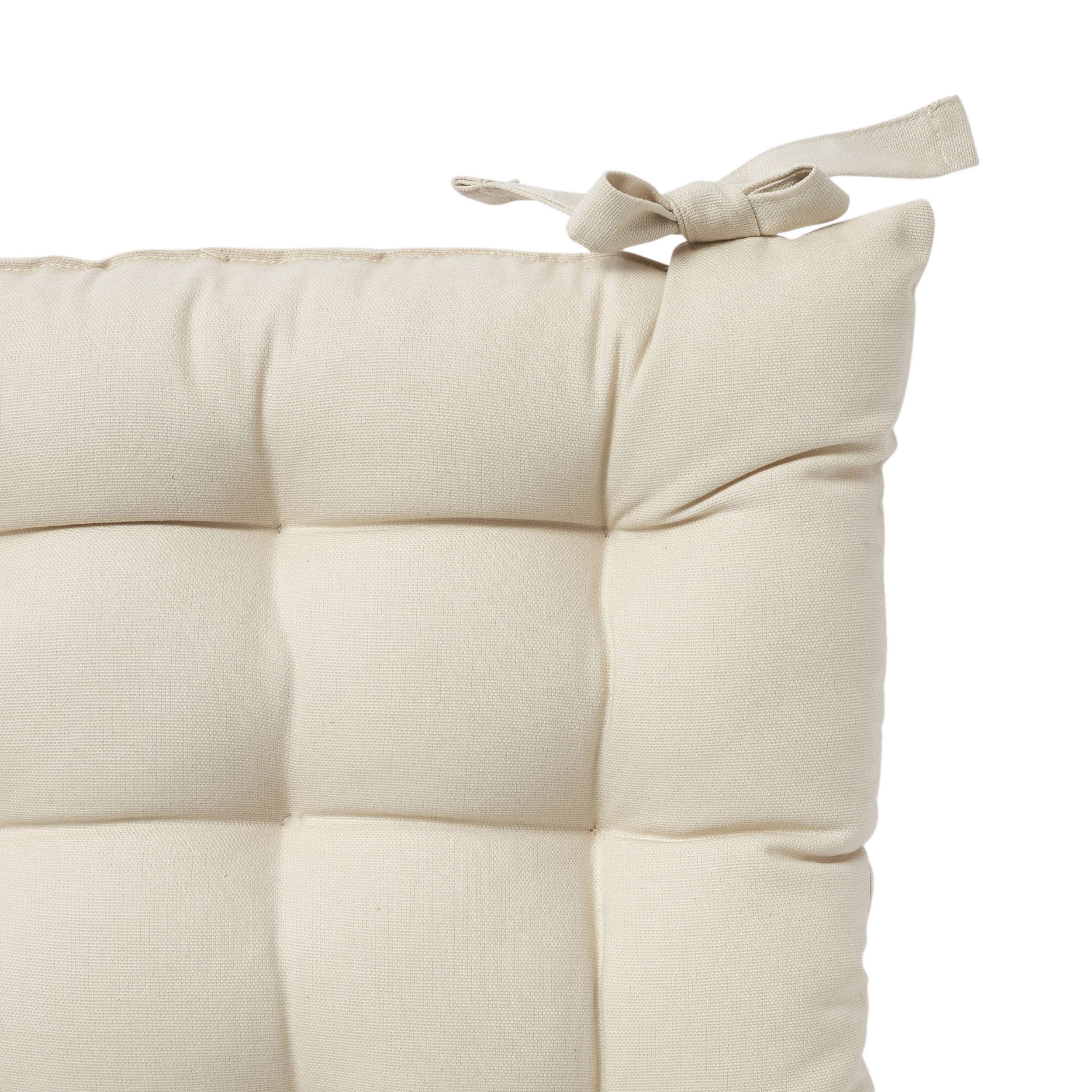 GoodHome Hiva Beige Plain Seat pad (L)45cm x (W)45cm