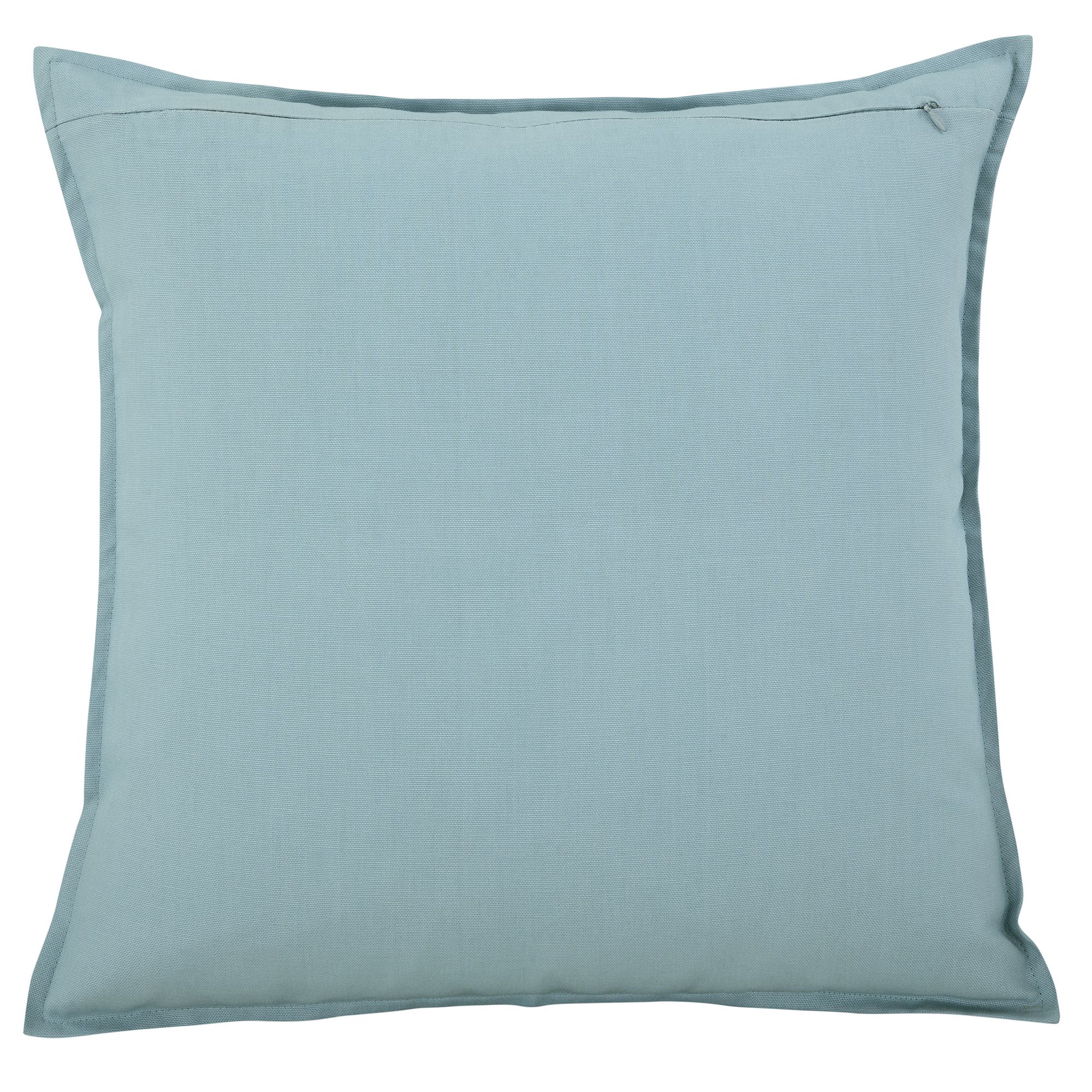 GoodHome Hiva Blue Plain Indoor Cushion (L)45cm x (W)45cm
