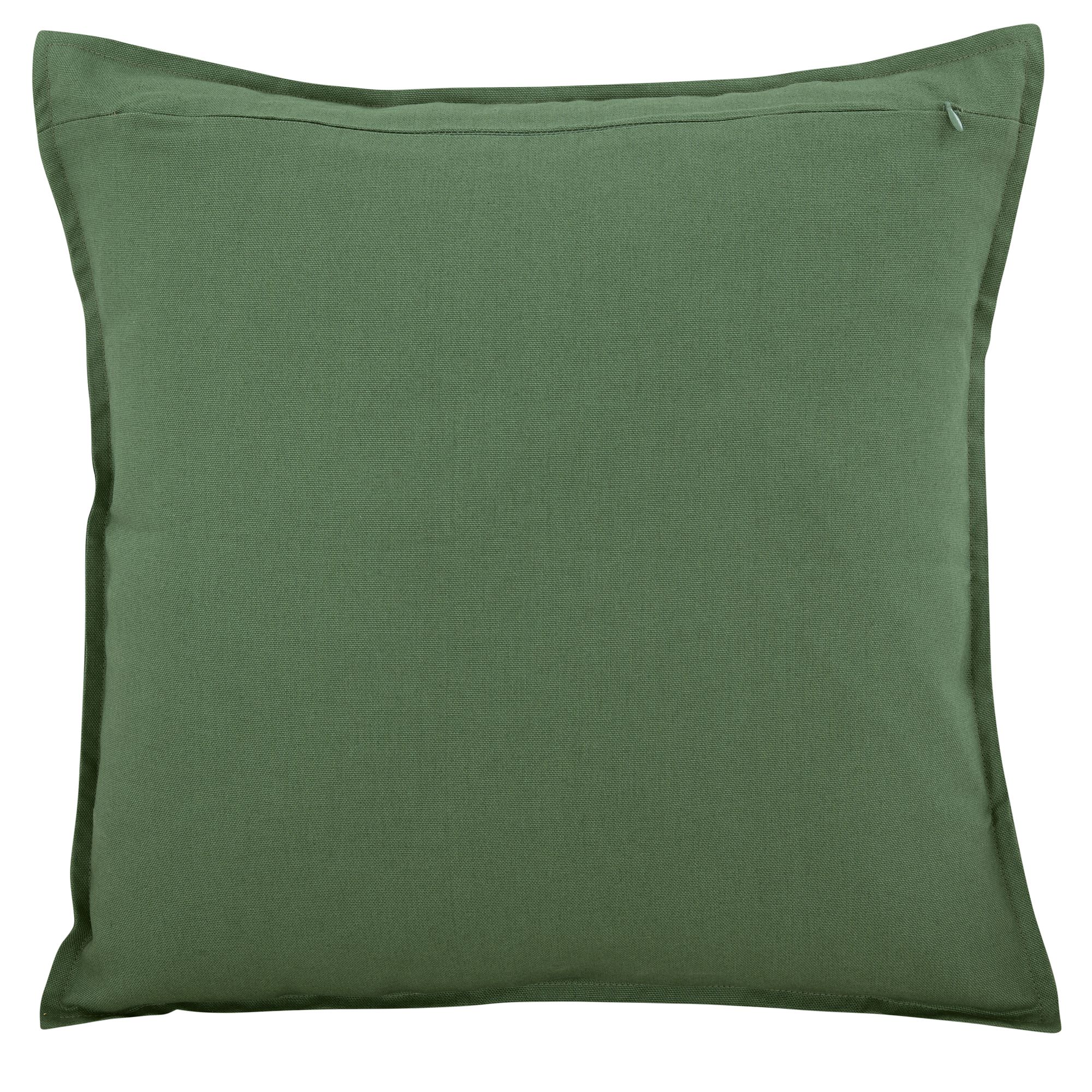 GoodHome Hiva Green Plain Indoor Cushion (L)45cm x (W)45cm