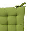 GoodHome Hiva Green Plain Seat pad (L)45cm x (W)45cm