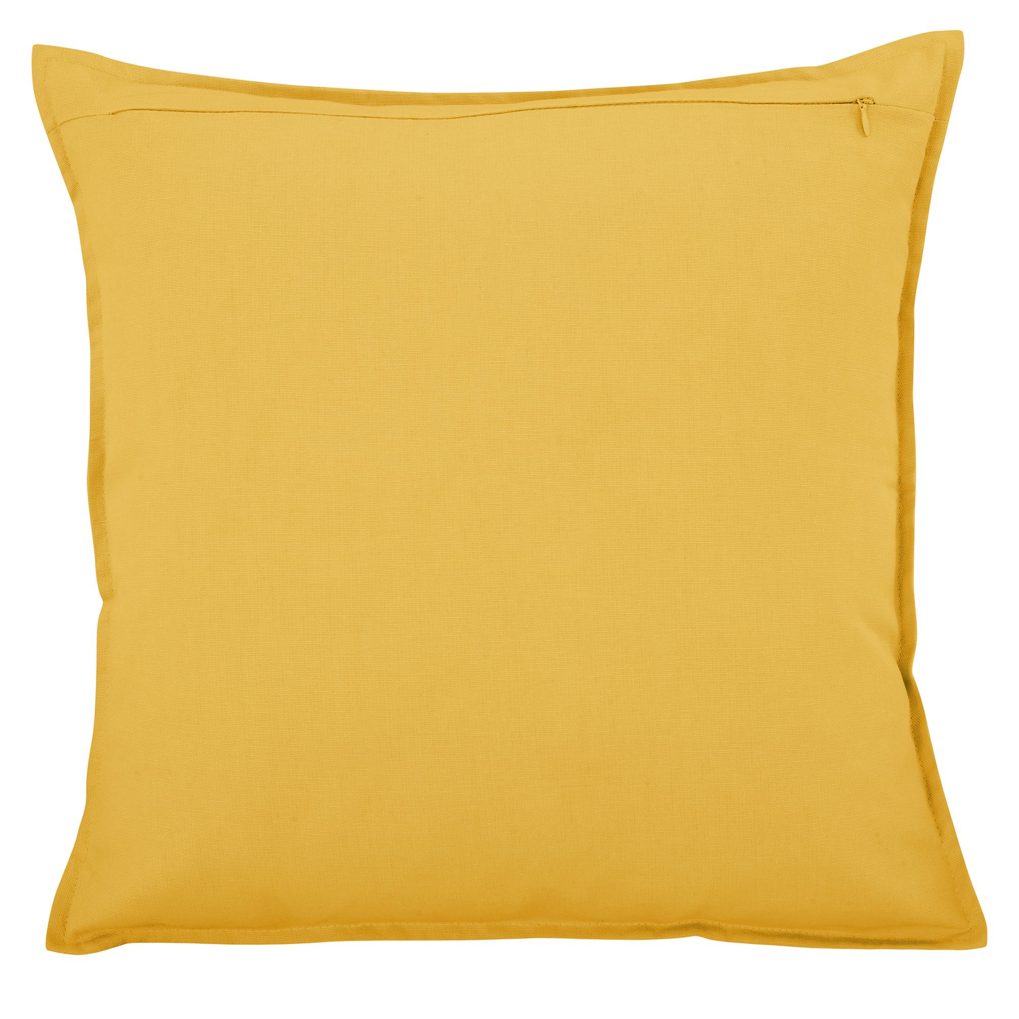 GoodHome Hiva Yellow Plain Indoor Cushion (L)45cm x (W)45cm