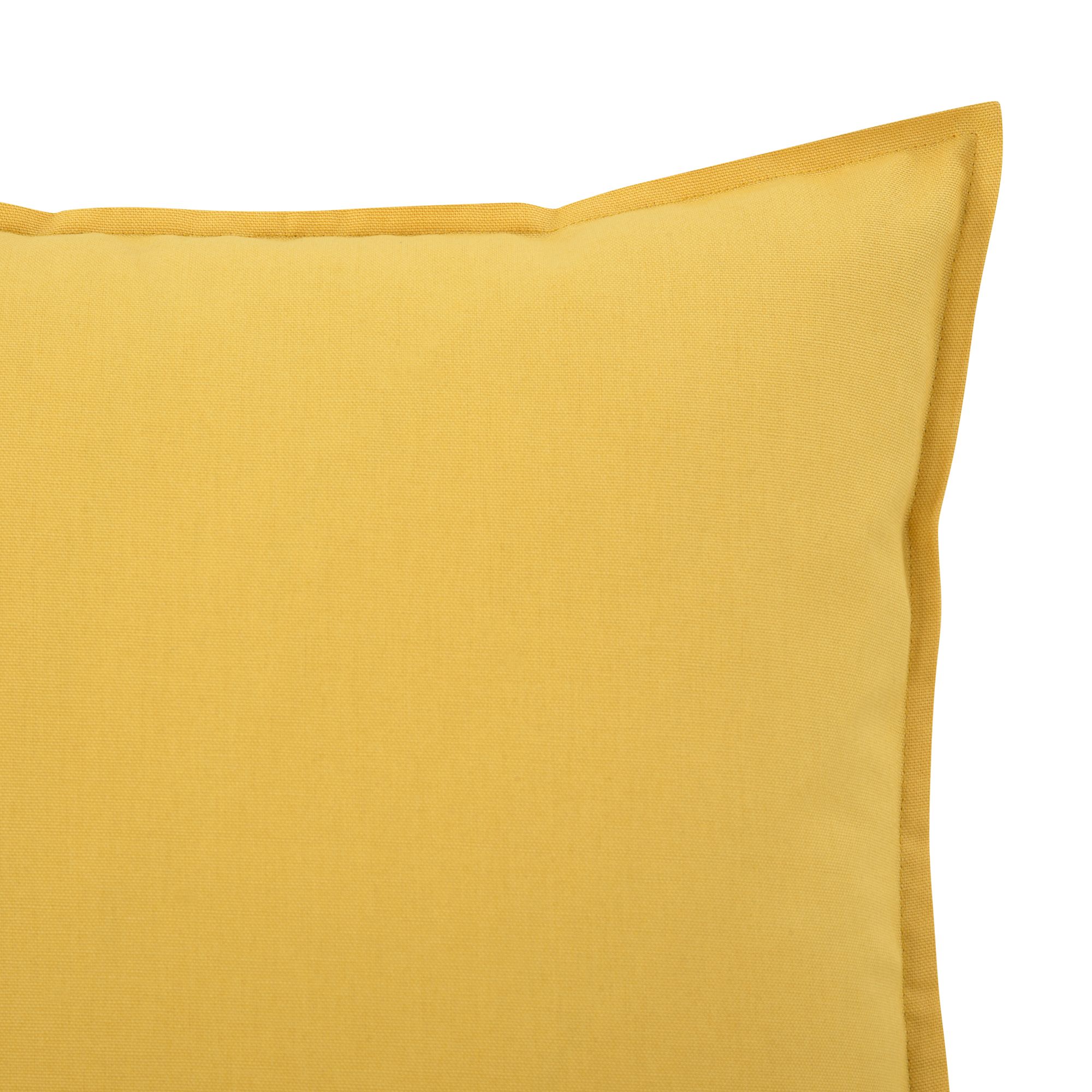 GoodHome Hiva Yellow Plain Indoor Cushion (L)60cm x (W)60cm