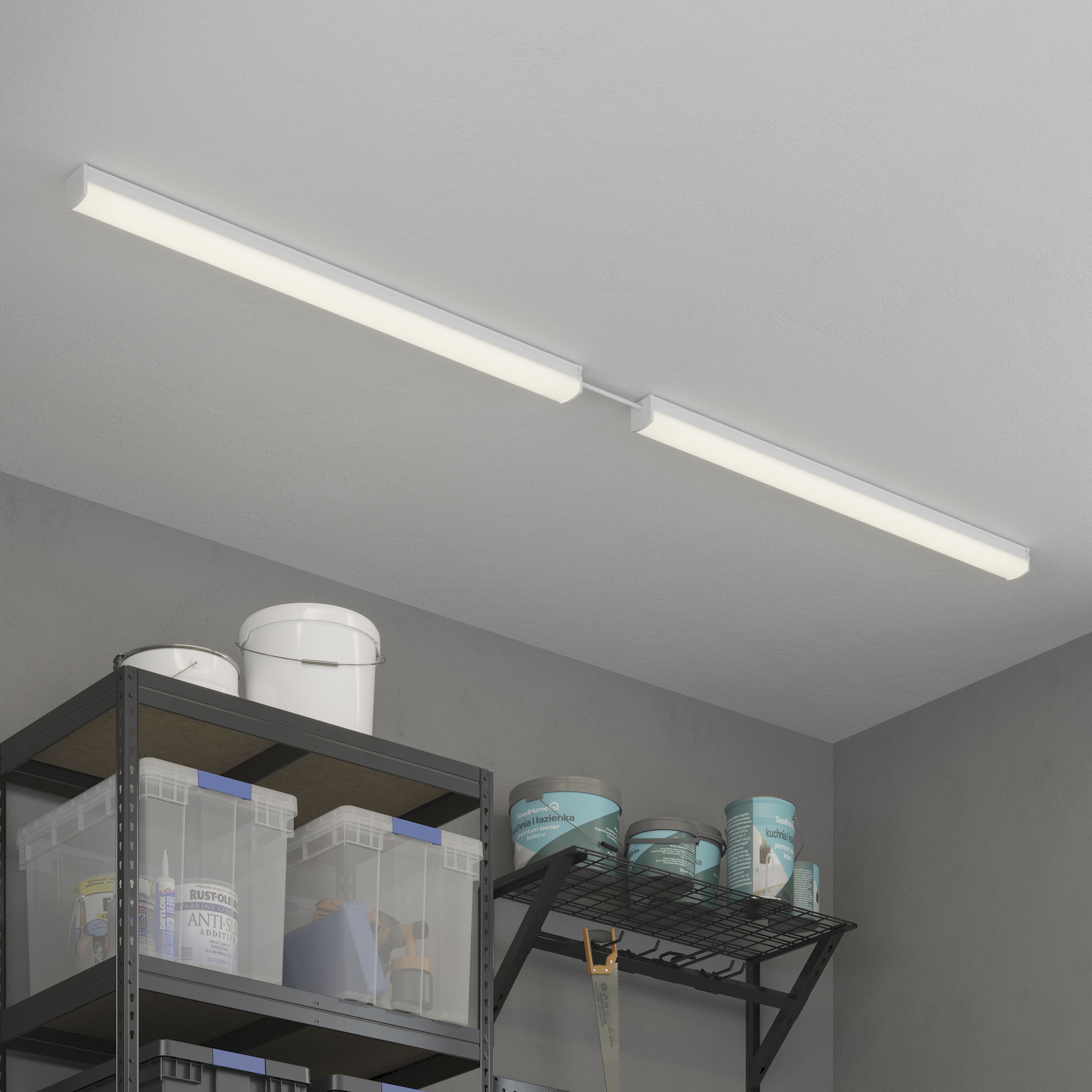 GoodHome Hovell Neutral white Integrated LED Batten 36.5W 4400lm (L)1.2m