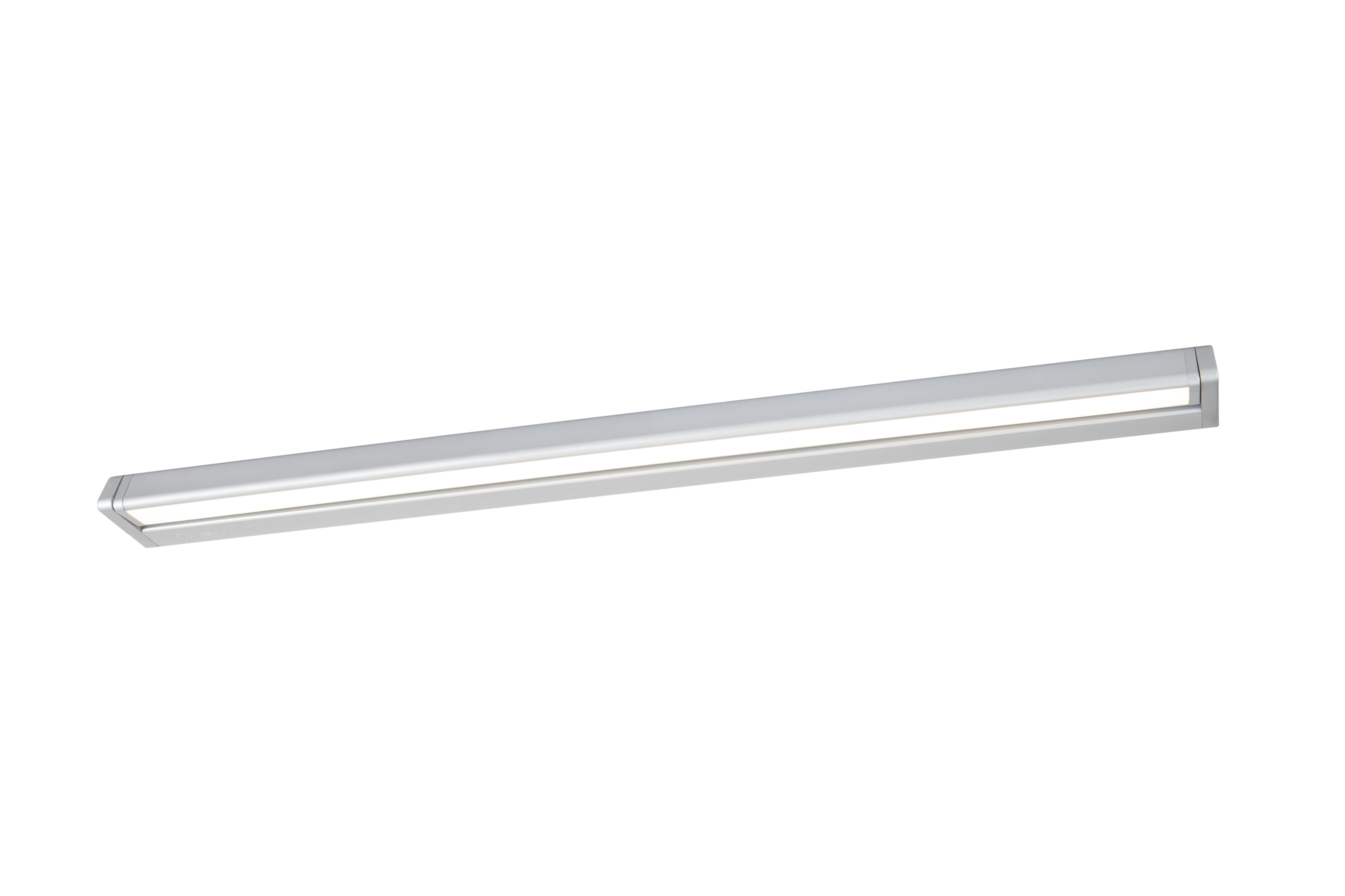 GoodHome Idonie Silver effect Mains-powered LED Warm white & neutral white Under cabinet light IP20 (L)559mm (W)25mm