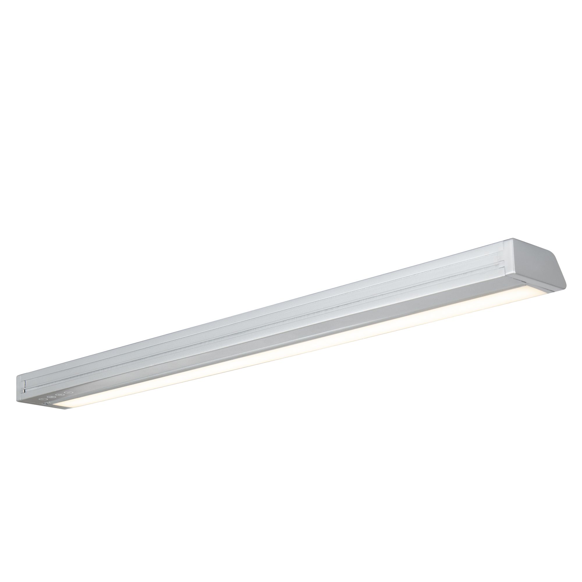 GoodHome Idonie Silver effect Mains-powered LED Warm white & neutral white Under cabinet light IP20 (L)559mm (W)25mm