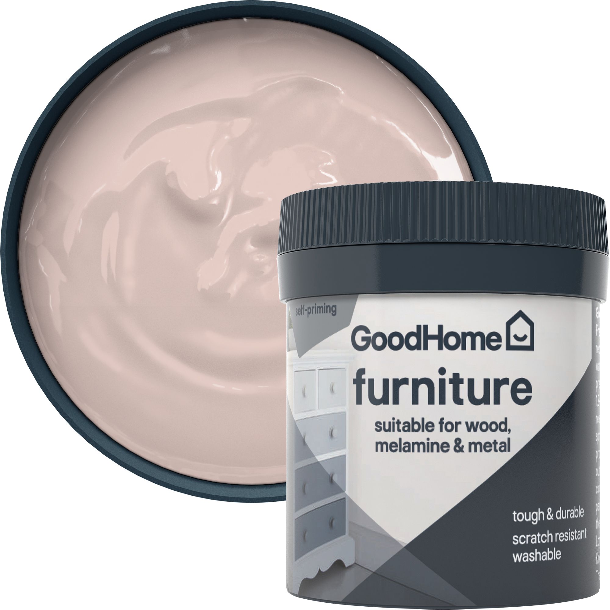 GoodHome Ikoma Flat matt Furniture paint, 80ml Tester pot