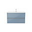 GoodHome Imandra Blue Wall-mounted Vanity unit & basin set (W)1004mm