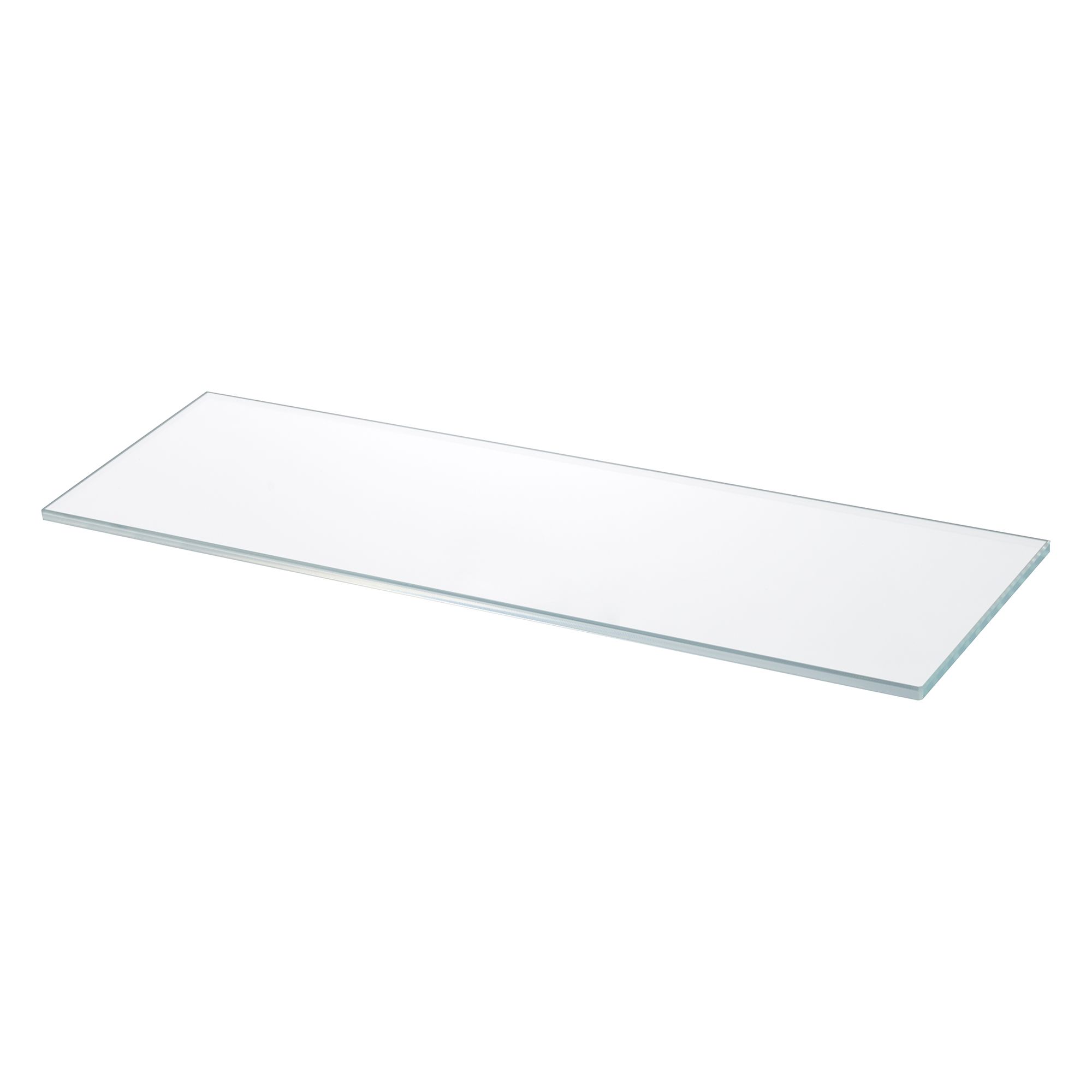 GoodHome Imandra Clear Glass Wall-mounted Bathroom Shelf, (L)275mm (D)110mm