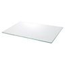 GoodHome Imandra Clear Glass Wall-mounted Bathroom Shelf, (L)358mm (D)320mm