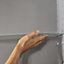 GoodHome Imandra Clear Glass Wall-mounted Bathroom Shelf, (L)358mm (D)320mm