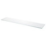 GoodHome Imandra Clear Glass Wall-mounted Bathroom Shelf, (L)658.5mm (D)110mm