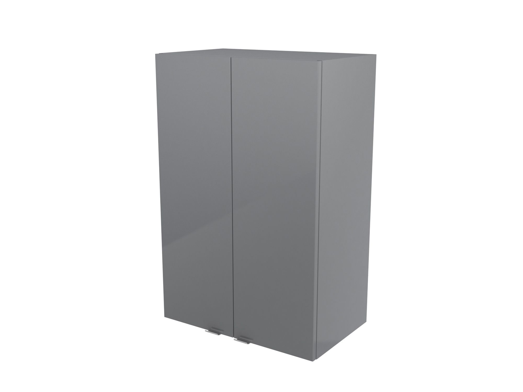 GoodHome Imandra Deep Gloss Grey Double Bathroom Wall cabinet (H)90cm (W)60cm