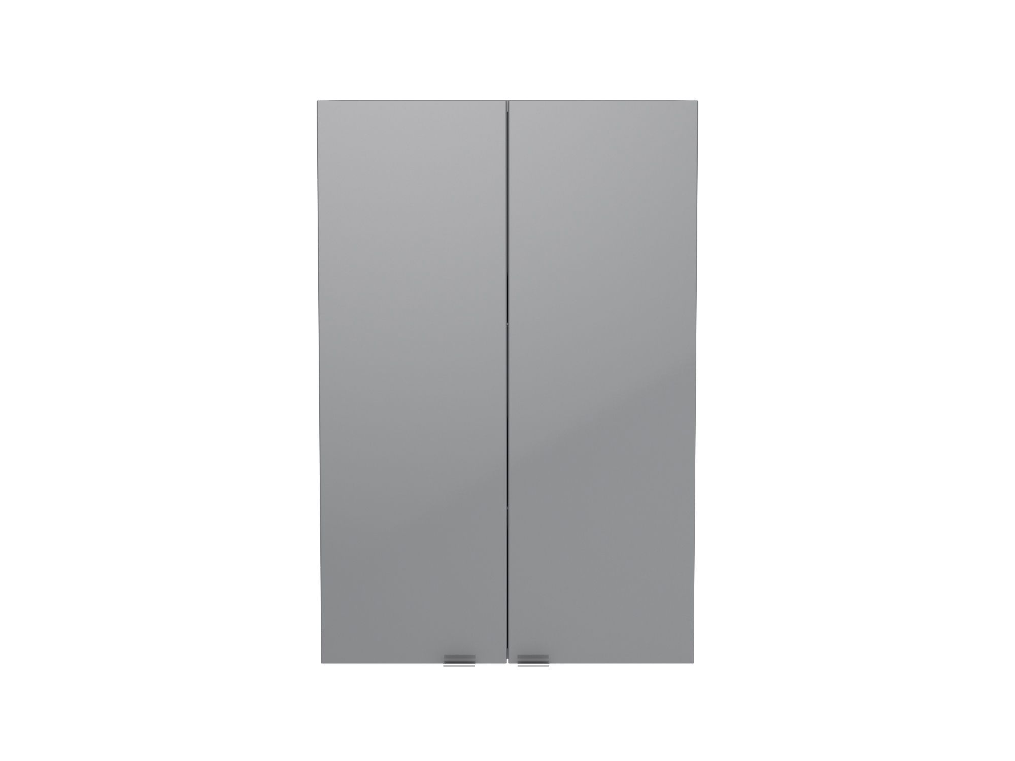 GoodHome Imandra Deep Gloss Grey Double Bathroom Wall cabinet (H)90cm (W)60cm