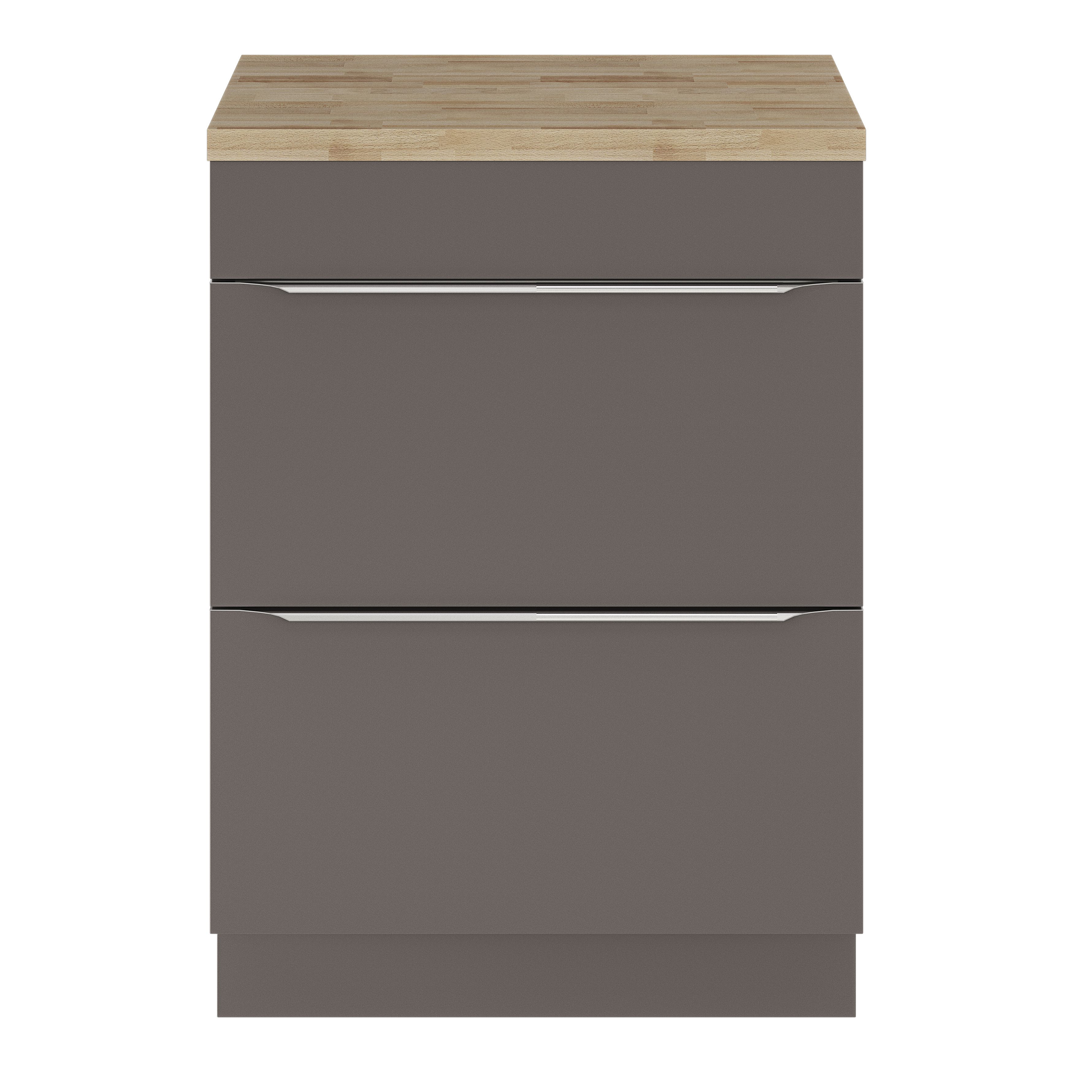 GoodHome Imandra Gloss Anthracite Bathroom Cabinet (H)82cm (W)60cm