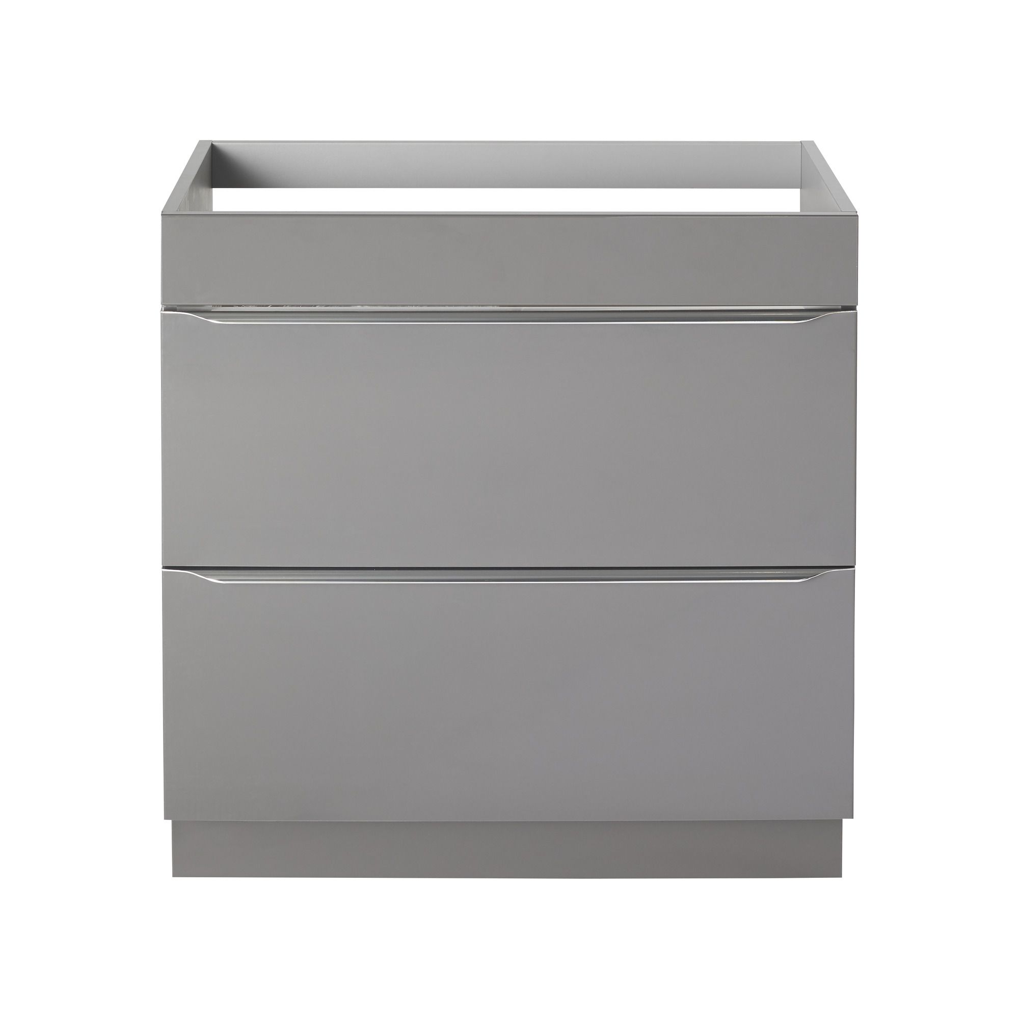GoodHome Imandra Gloss Anthracite Bathroom Cabinet (H)82cm (W)80cm