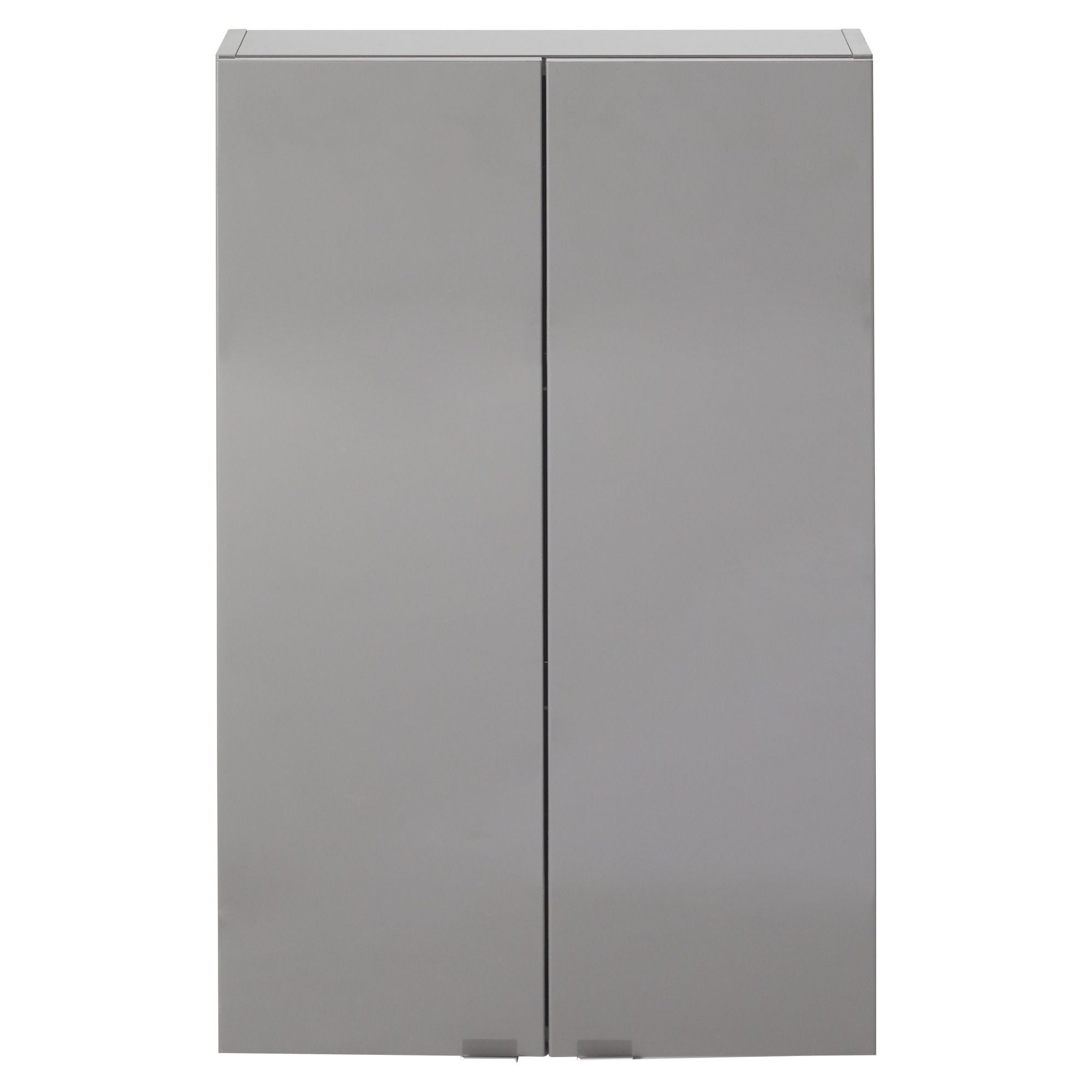 GoodHome Imandra Gloss Anthracite Double Bathroom Wall cabinet (H)90cm (W)6cm