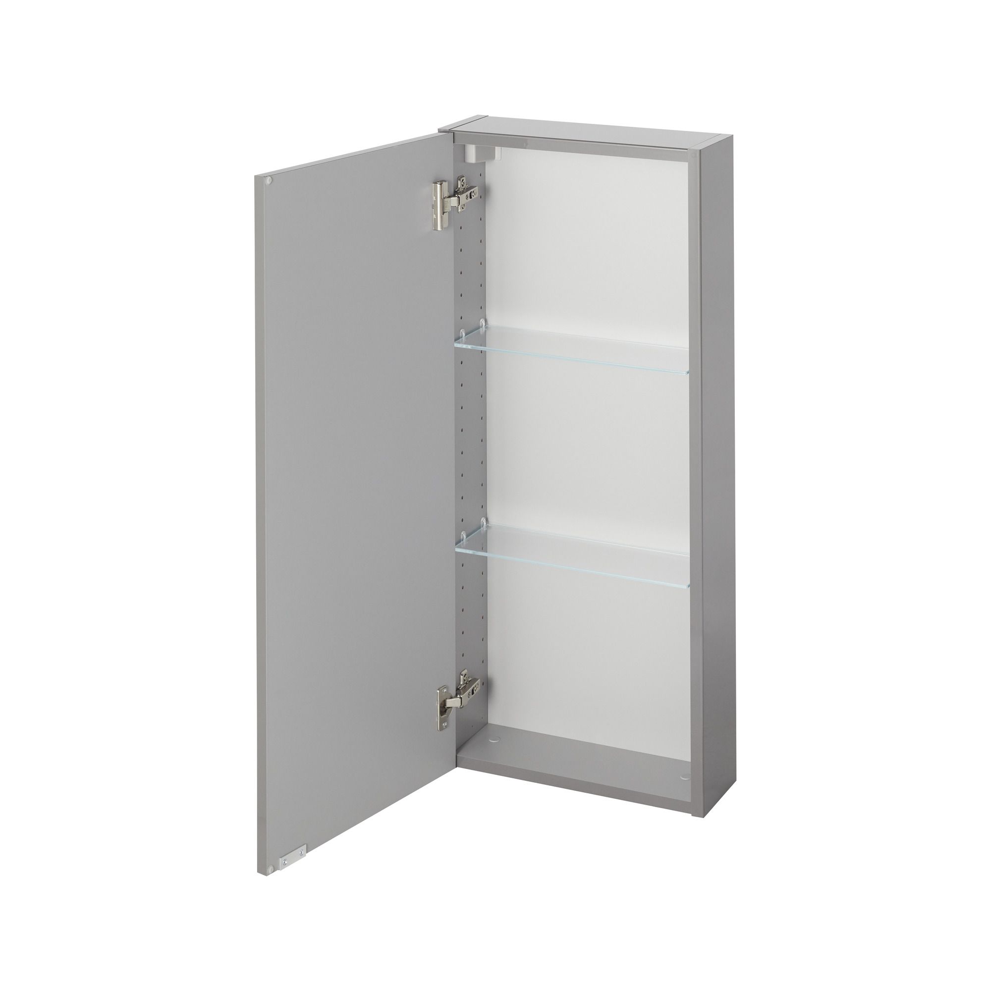 GoodHome Imandra Gloss Anthracite Single Bathroom Wall cabinet Non-mirrored (H)90cm (W)4cm