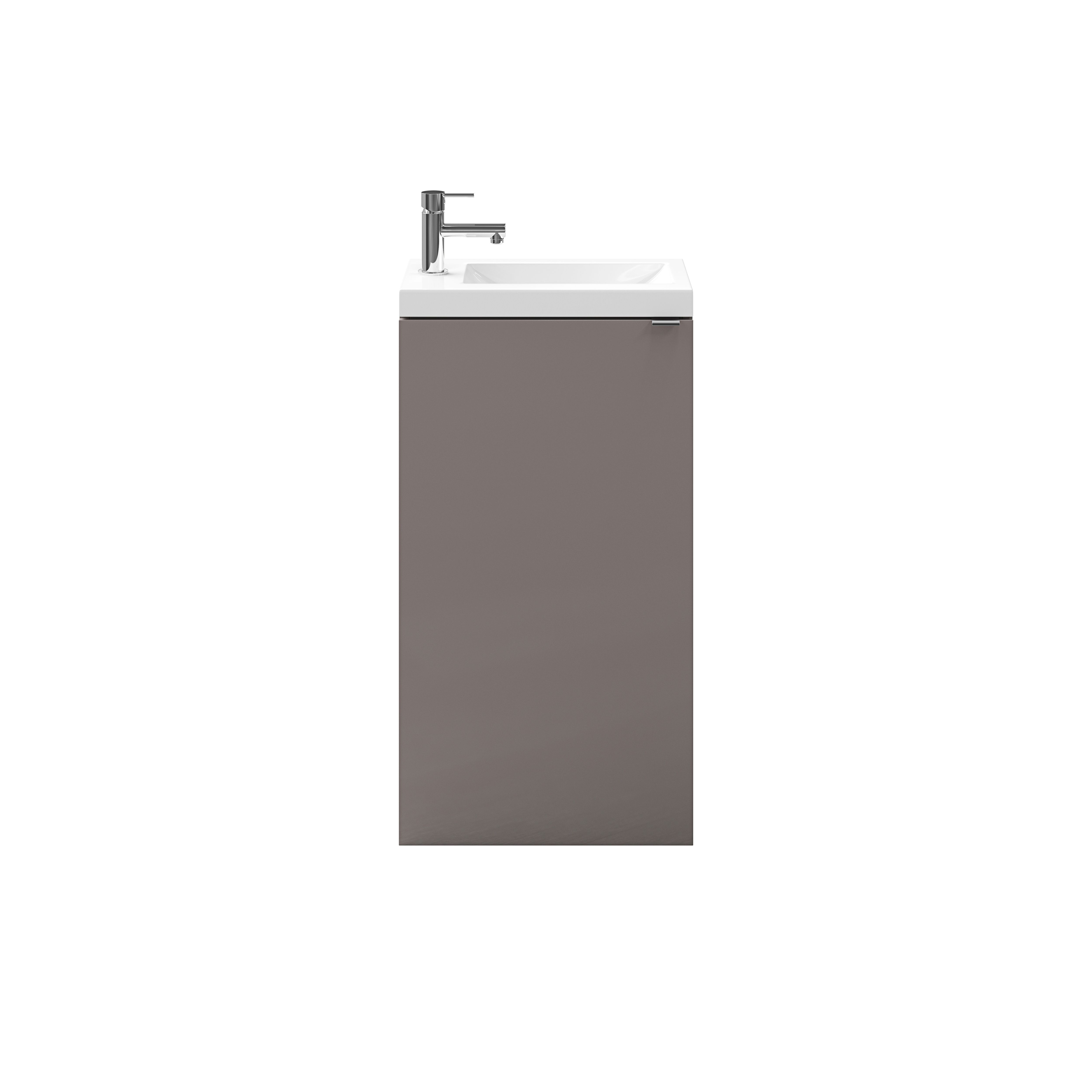 GoodHome Imandra Gloss Anthracite Single Freestanding Bathroom Cloakroom unit (H) 790mm (W) 43.6mm
