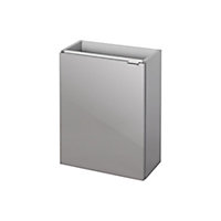 GoodHome Imandra Gloss Anthracite Single Wall-mounted Bathroom Cloakroom unit (H) 550mm (W) 43.6mm