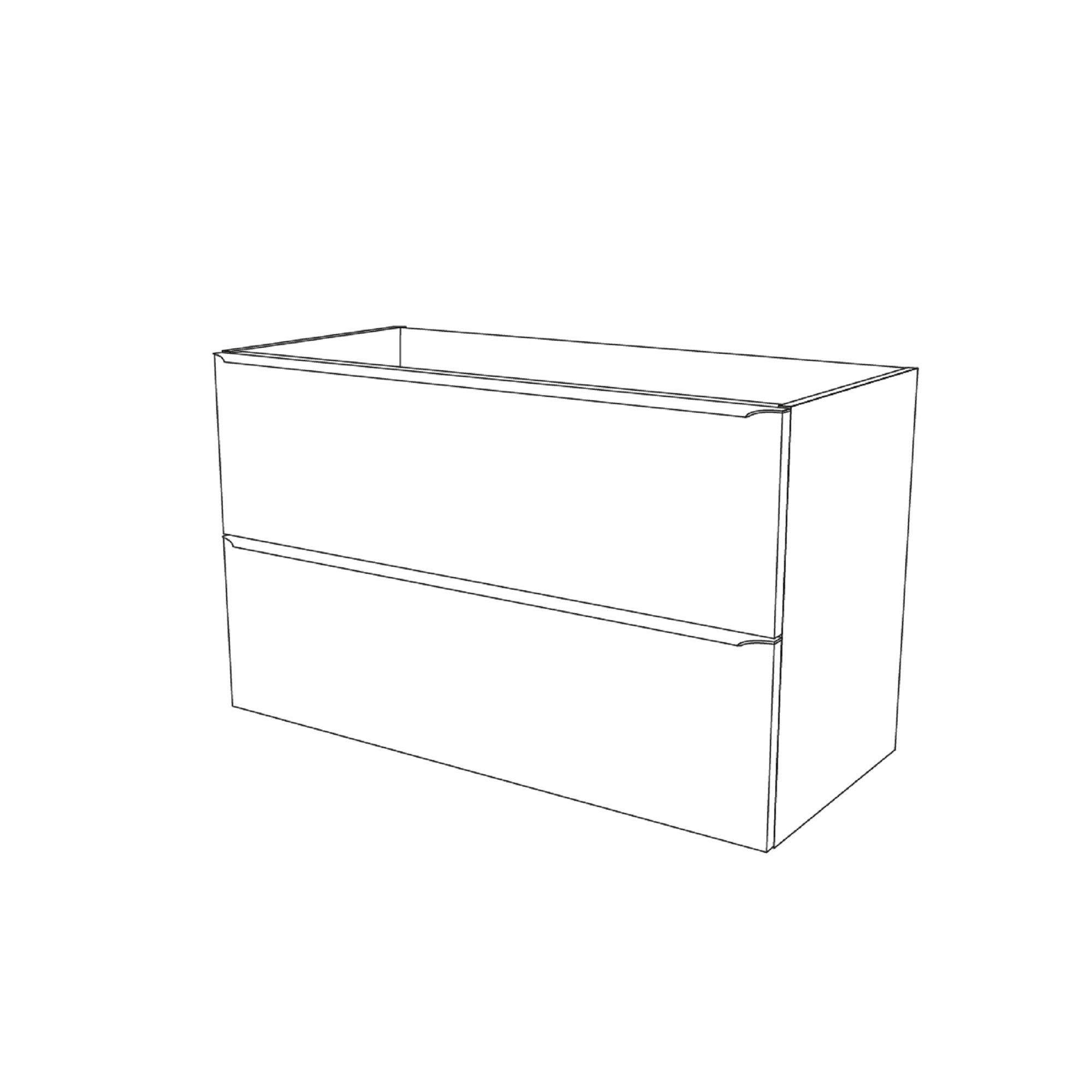 GoodHome Imandra Gloss Anthracite Wall-mounted Bathroom Vanity unit (H)60cm (W)100cm