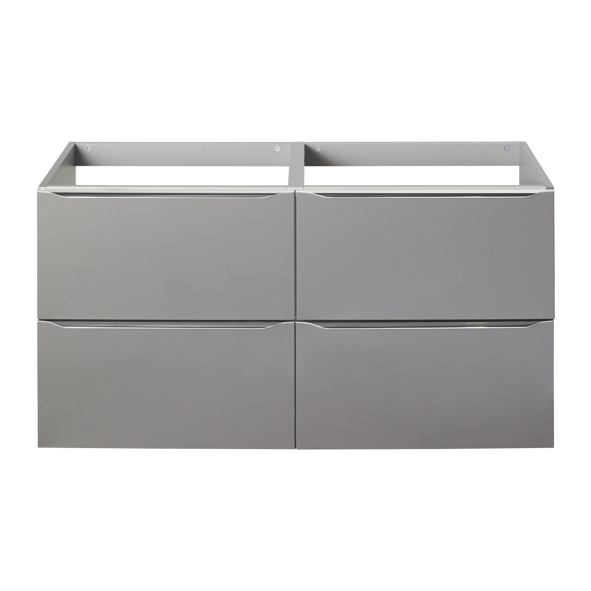 GoodHome Imandra Gloss Anthracite Wall-mounted Bathroom Vanity unit (H)60cm (W)120cm