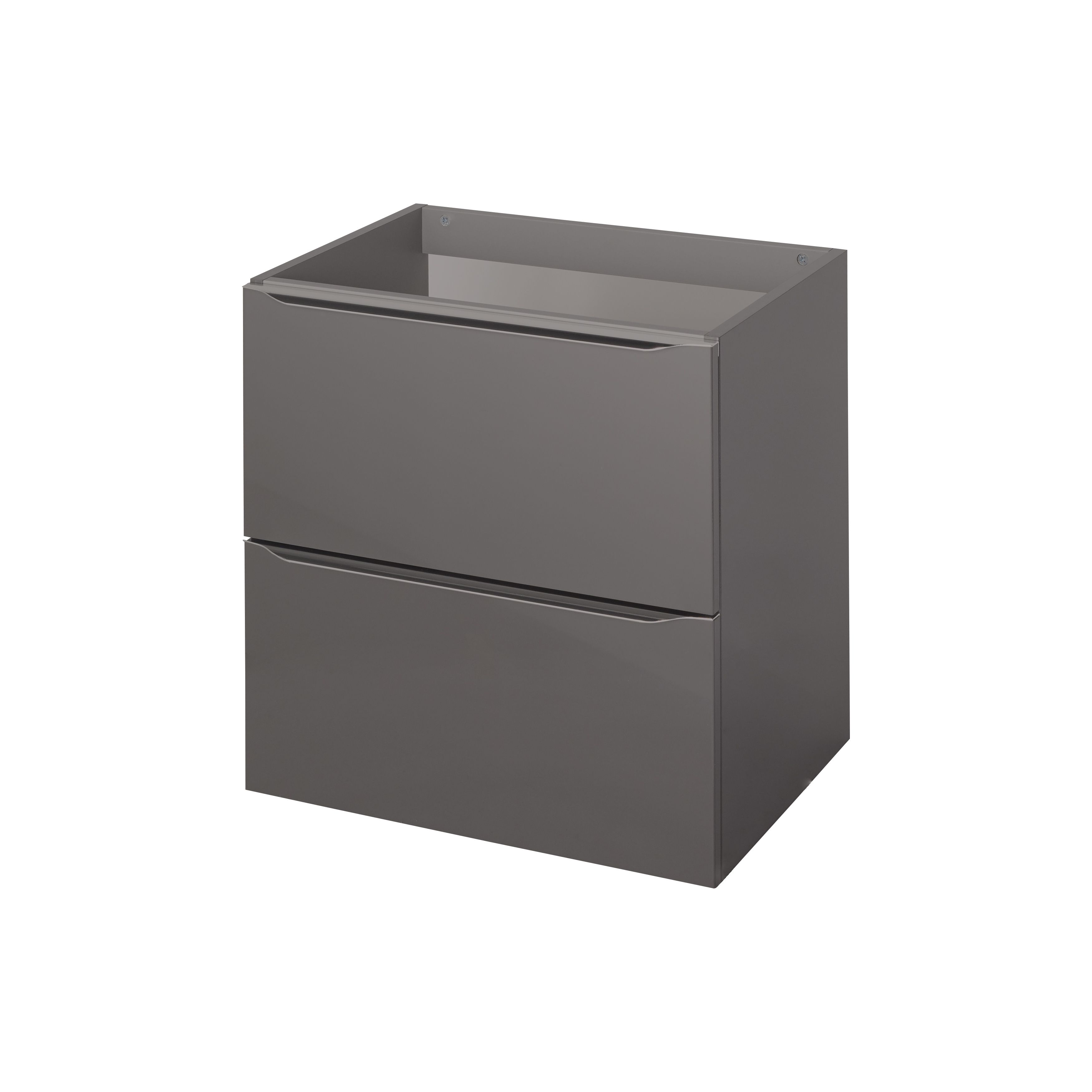 GoodHome Imandra Gloss Anthracite Wall-mounted Bathroom Vanity unit (H)60cm (W)60cm