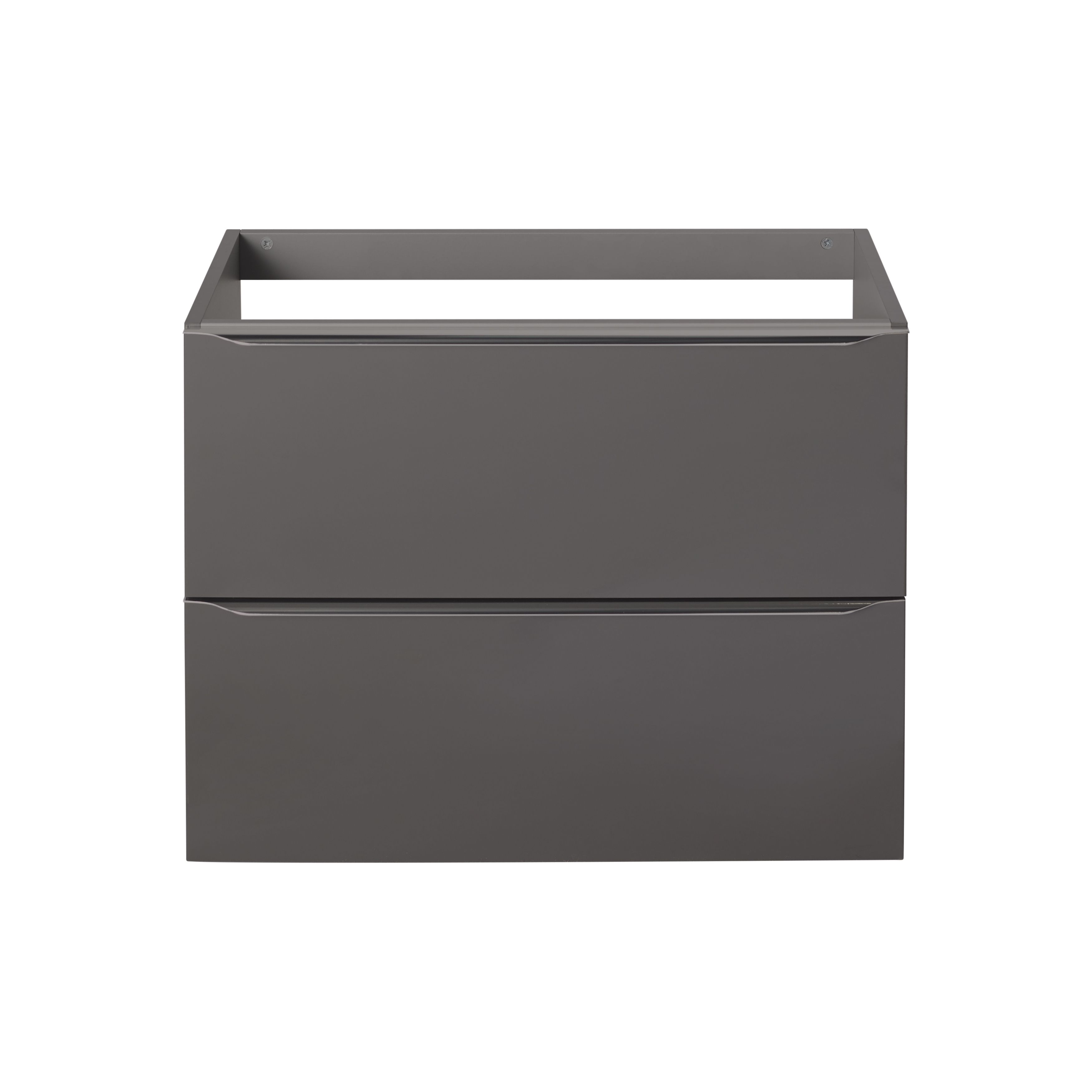 GoodHome Imandra Gloss Anthracite Wall-mounted Bathroom Vanity unit (H)60cm (W)80cm