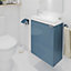 GoodHome Imandra Gloss Blue Single Wall-mounted Vanity unit (H)55cm (W)4.36cm