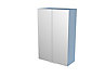 GoodHome Imandra Gloss Blue Wall-mounted Deep Mirrored Bathroom Cabinet (W)600mm (H)900mm