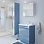 GoodHome Imandra Gloss Blue Wall-mounted Deep Mirrored Bathroom Cabinet (W)600mm (H)900mm